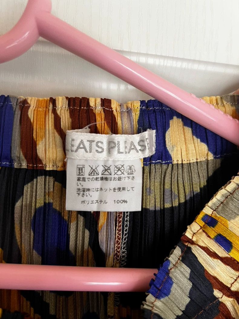 Issey Miyake Issey Miyake size:3 Yellow-brown retro African printed ple Size XS / US 0-2 / IT 36-38 - 2 Thumbnail