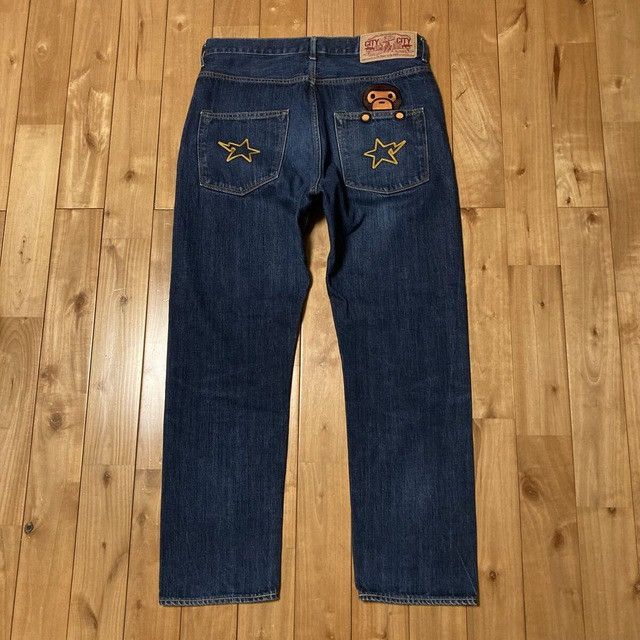 Bape BAPE STA Milo Embroidered Denim Pants a bathing ape ★size M Size US 32 / EU 48 - 3 Thumbnail