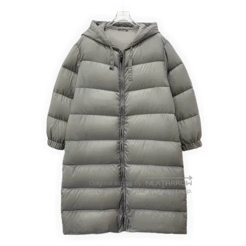 Max Mara Max Mara Grey Hooded Drawstring Zipper Long-Sleeve Down Ja Size XS / US 0-2 / IT 36-38 - 1 Thumbnail