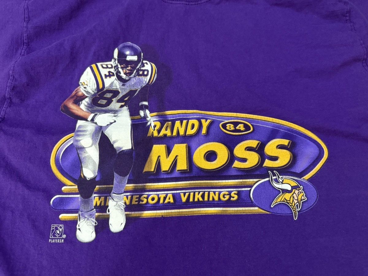 NFL Vintage 90s NFL Minnesota Vikings Randy Moss Tee Tom Brady Size US L / EU 52-54 / 3 - 3 Thumbnail