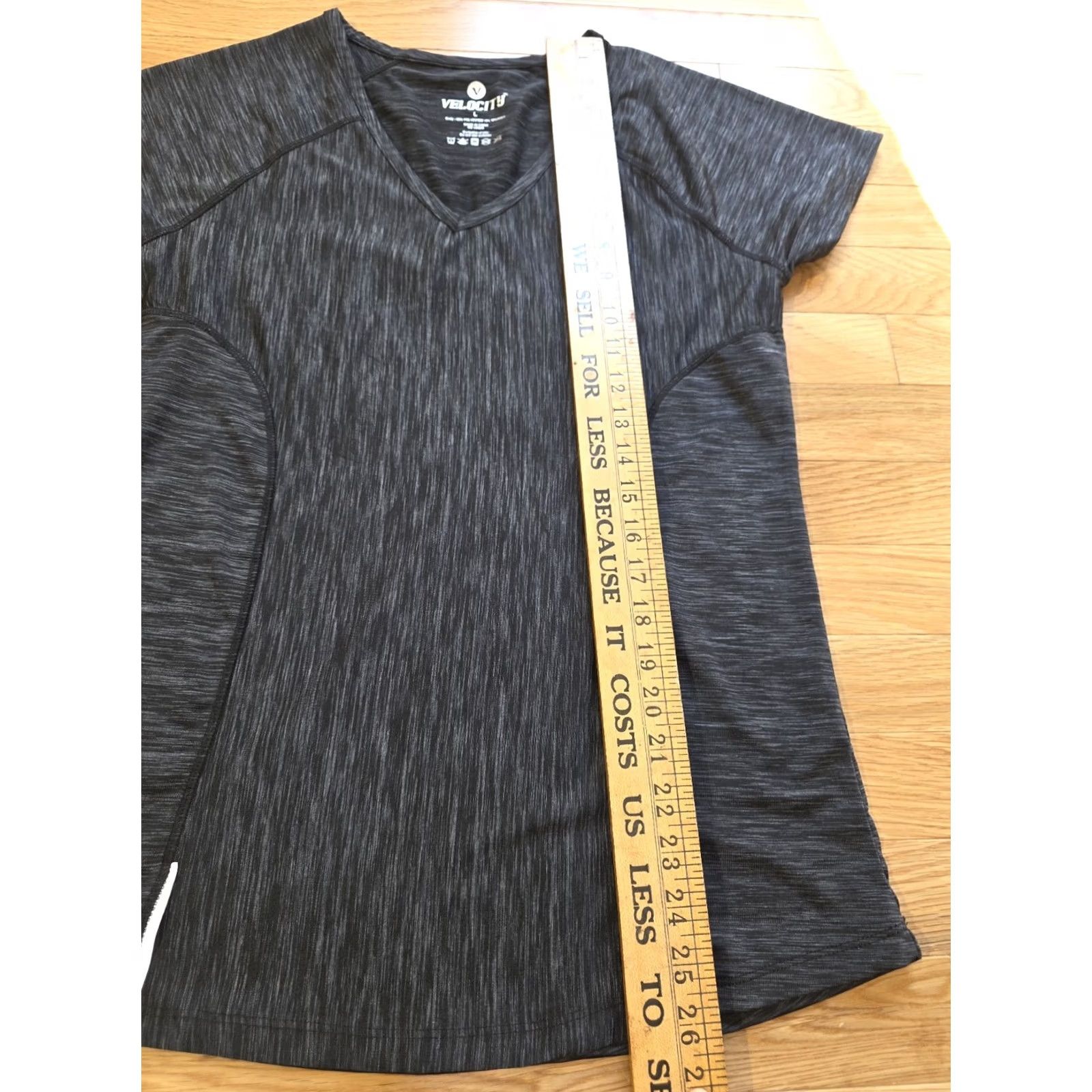 Vintage Velocity Shirt Women L Black Spacedye Short Sleeve Athletic T-Shirt V-Neck Pullover Basic Fall Spring Summer Winter Activewear Velocity Size L / US 10 / IT 46 - 8 Thumbnail