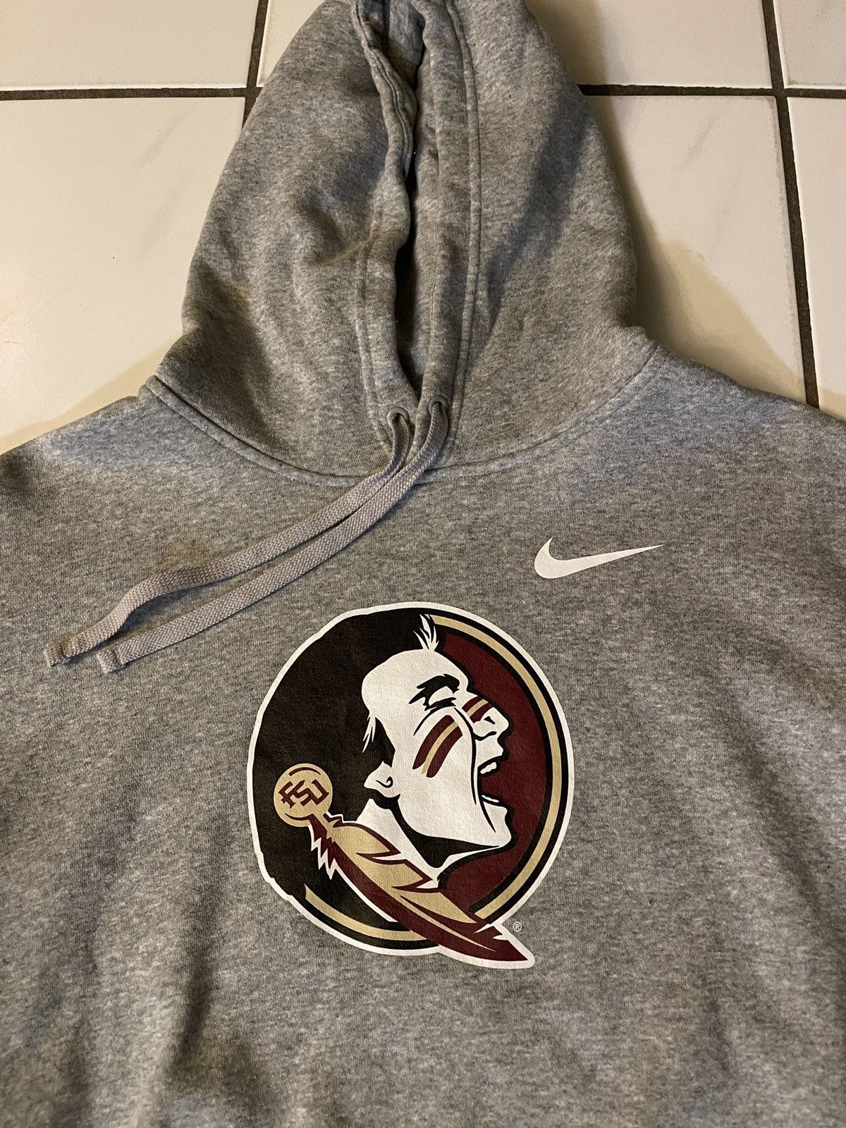 Nike Mens Nike Florida State Seminoles FSU Hoodie Gray Sz L Size US L / EU 52-54 / 3 - 2 Thumbnail