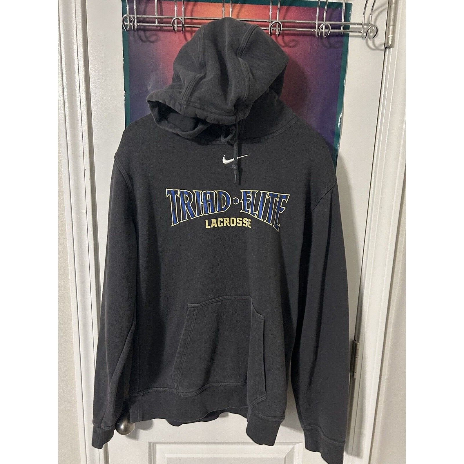 Vintage nike center check triad elite lacrosse hoodie size s
