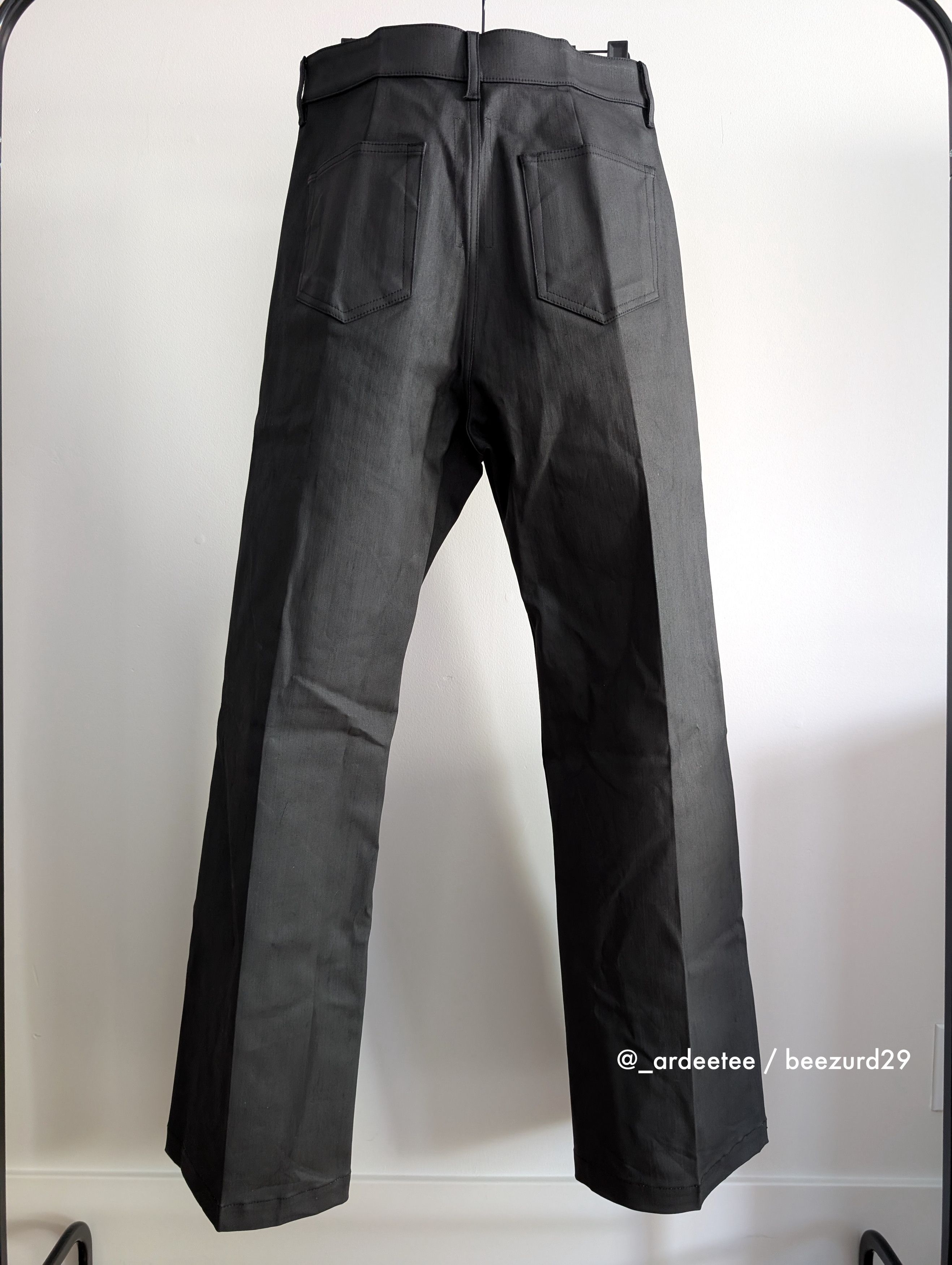 Rick Owens *NEW* GETH BLACK CHALK WIDE LEG JEANS FW24 29 Size US 29 - 3 Thumbnail