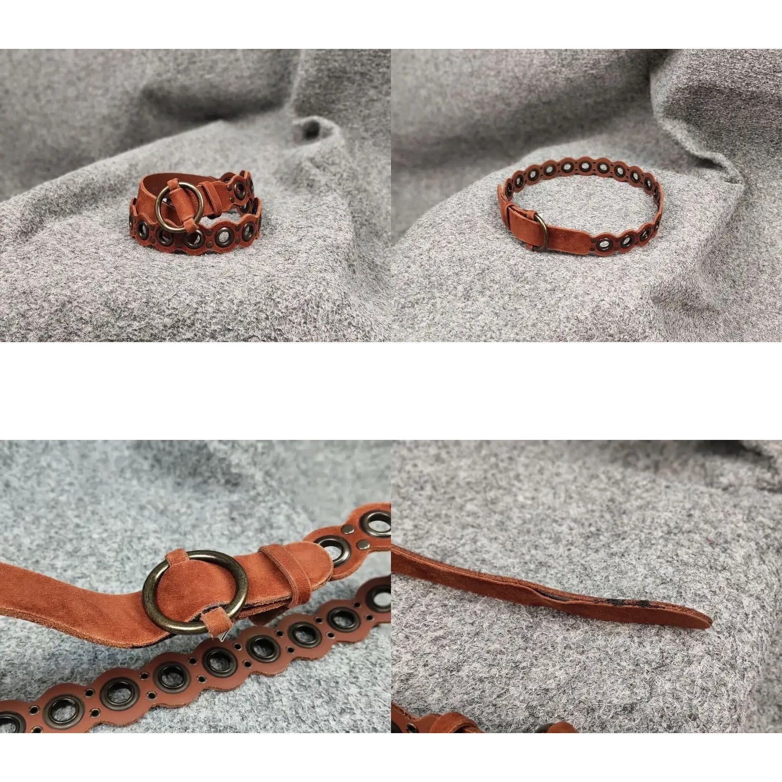 Vintage VINTAGE Dolce & Gabbana Perforations Leather Belt Women Regular Size S Brown 90s Adjustable Belt Size ONE SIZE - 9 Thumbnail