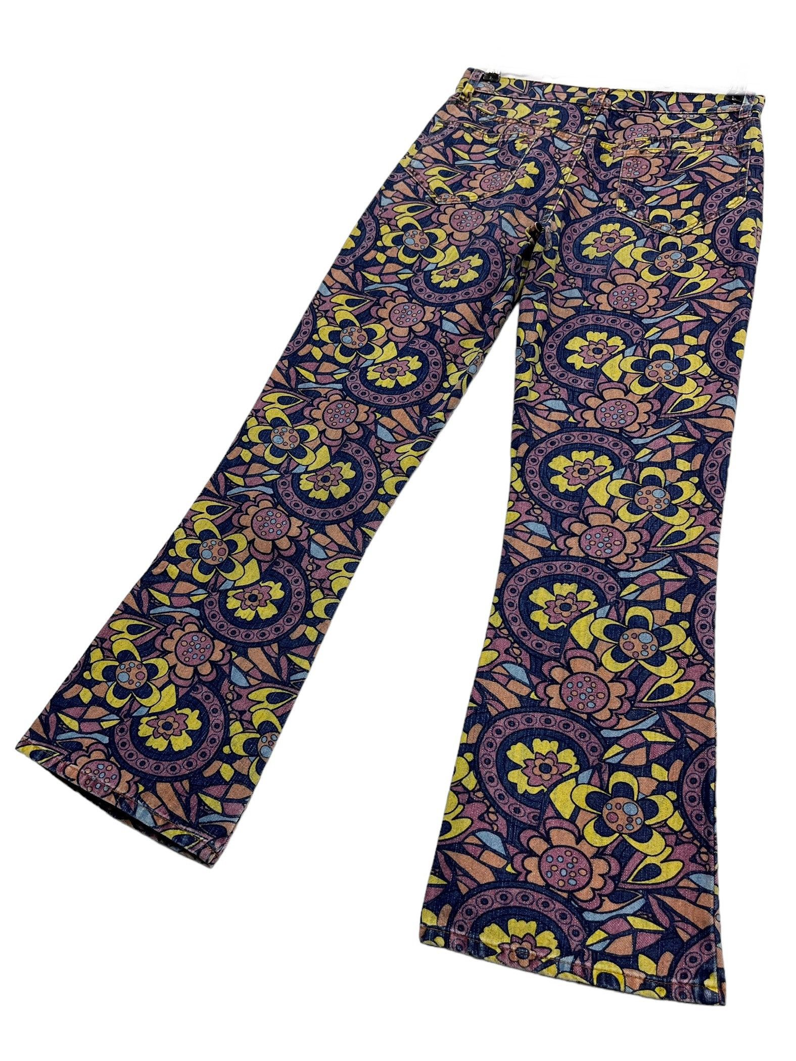 Vintage 90’s! Full Print Flower Murakami's Style Woman's Flared Size 28" / US 6 / IT 42 - 4 Thumbnail
