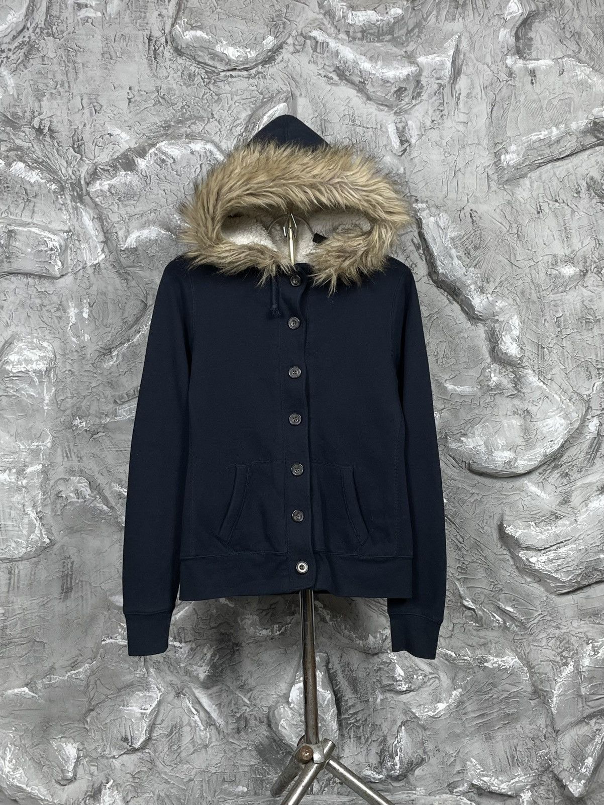 Abercrombie & Fitch × If Six Was Nine × Japanese Brand Vintage Fur Buttons Up Hoodie Y2K Japanese LGB Style Size US S / EU 44-46 / 1 - 2 Thumbnail