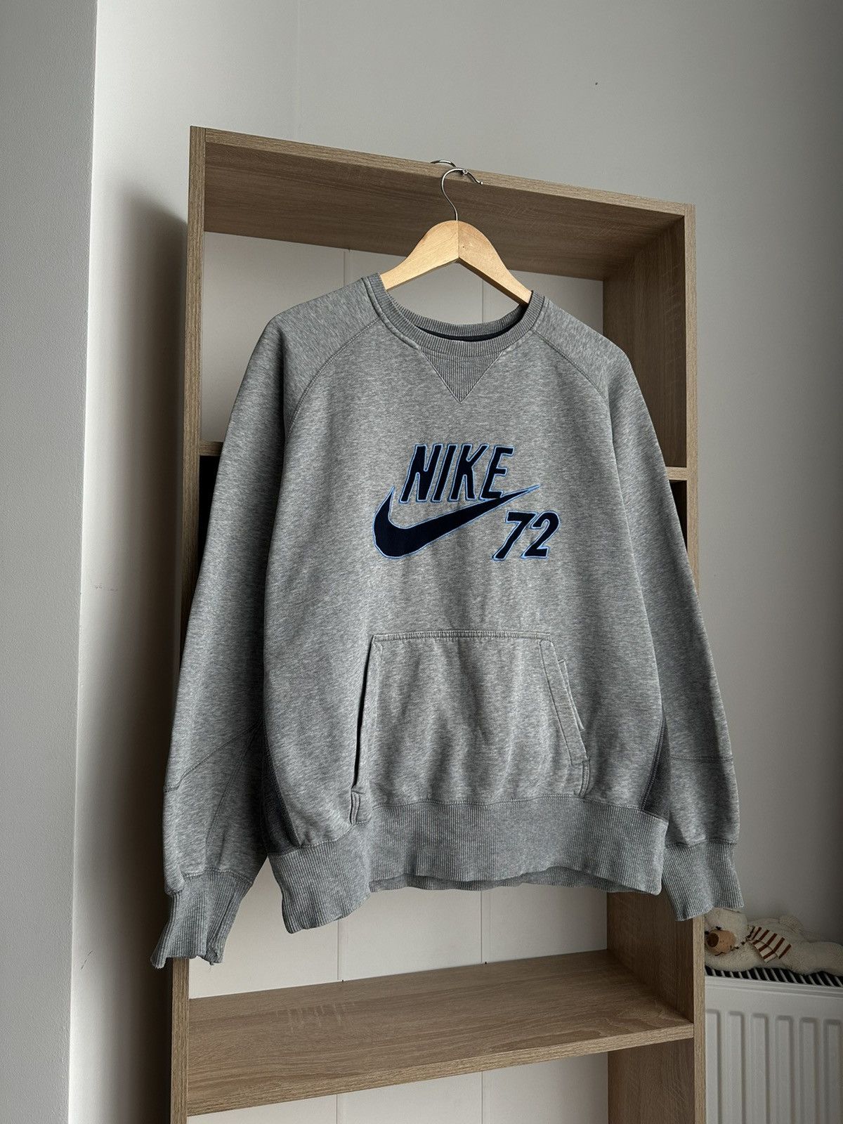 Vintage Nike Gray Sweatshirt Center Logo Sweatshirts Hoodies