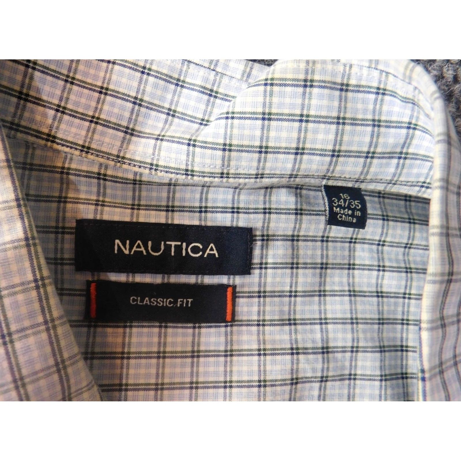 Nautica Nautica Mens Shirt 16 Blue Plaid Button-Down Casual Dress Shirt Regular Size 16 Men Mens Boys? Size US L / EU 52-54 / 3 - 4 Thumbnail