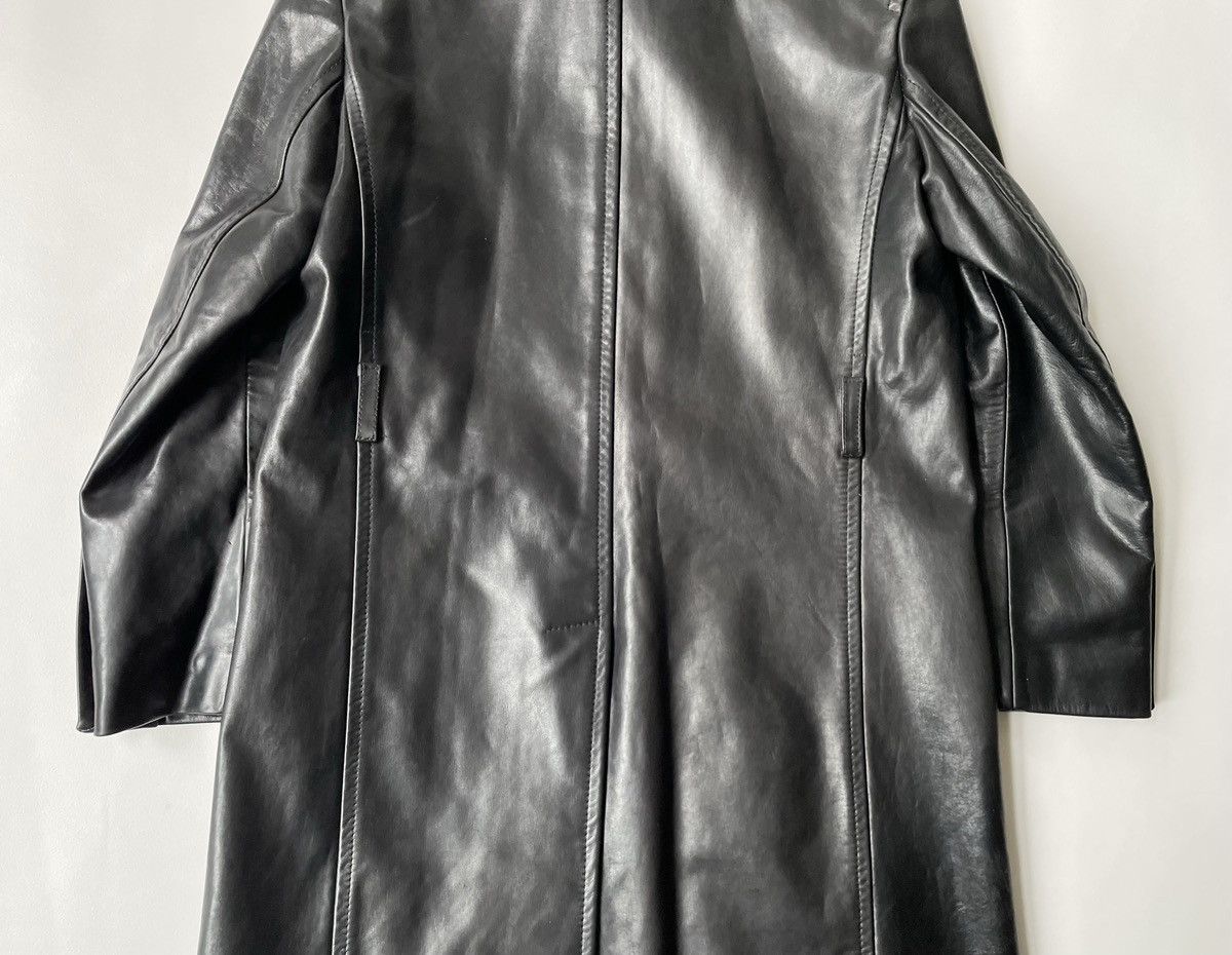 Prada A/W 2000 Black Leather Overcoat Size S / US 4 / IT 40 - 15 Thumbnail