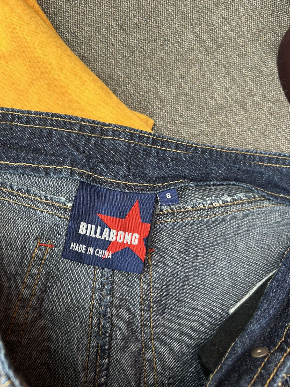 Billabong Y2K Billabong Denim Mini Skirt Size 8 Embroidered Logo Size 27" / US 4 / IT 40 - 7 Thumbnail