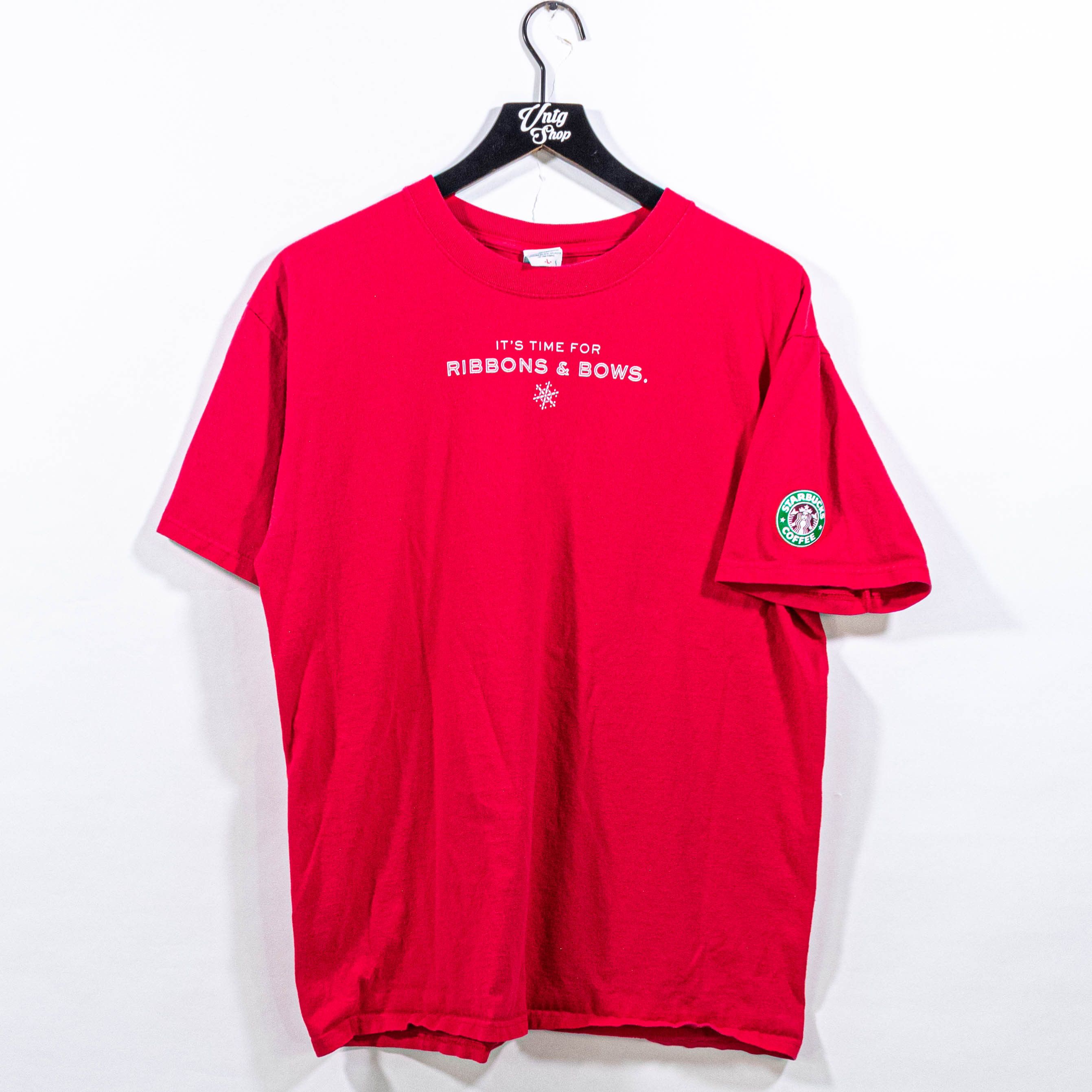 Art × Streetwear × Vintage Starbucks Holiday 2004 Ribbons & Bows T 