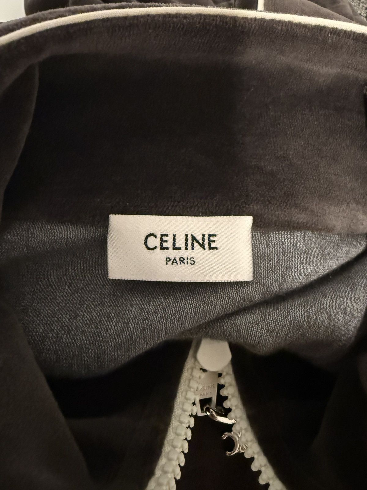 Celine × Hedi Slimane Celine Cotton-Blend Brown Velour Track Jacket - M Size US M / EU 48-50 / 2 - 7 Thumbnail