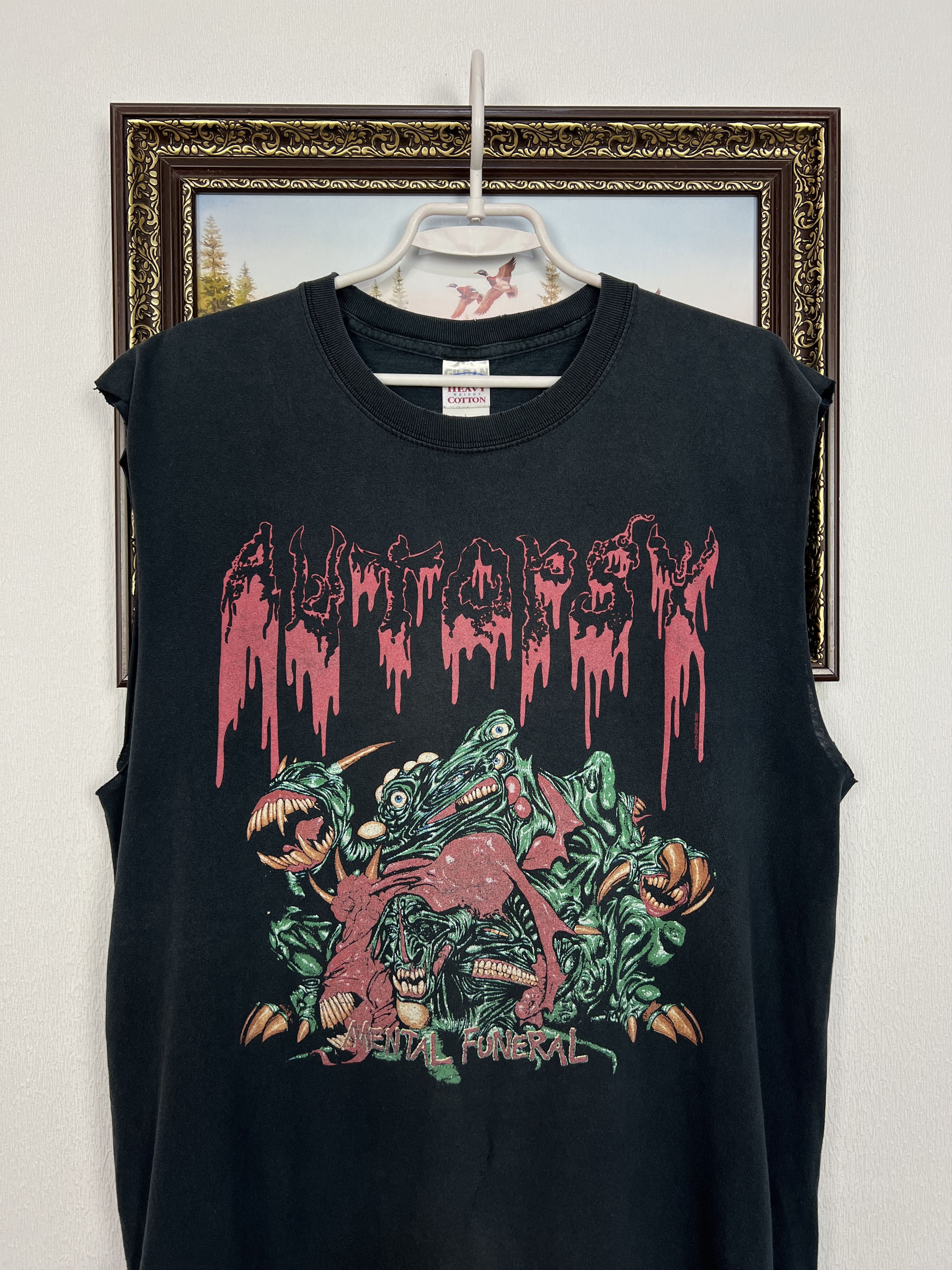 Vintage Vintage Autopsy Mental Funeral Death Metal Over Print Vest Size US L / EU 52-54 / 3 - 2 Thumbnail