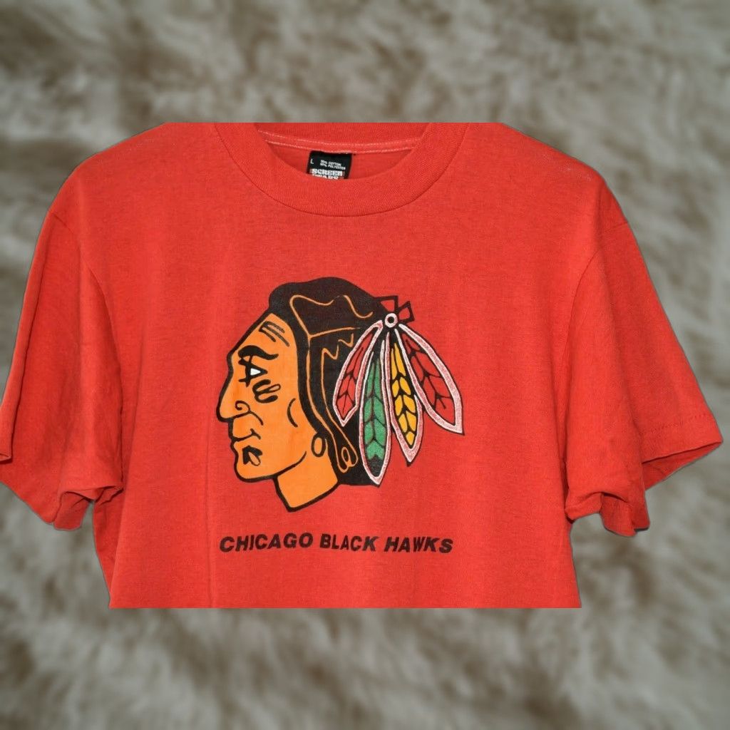 Vintage VINTAGE Chicago Black Hawks Hockey T Shirt Red Small Screen Stars Men Size US S / EU 44-46 / 1 - 1 Thumbnail