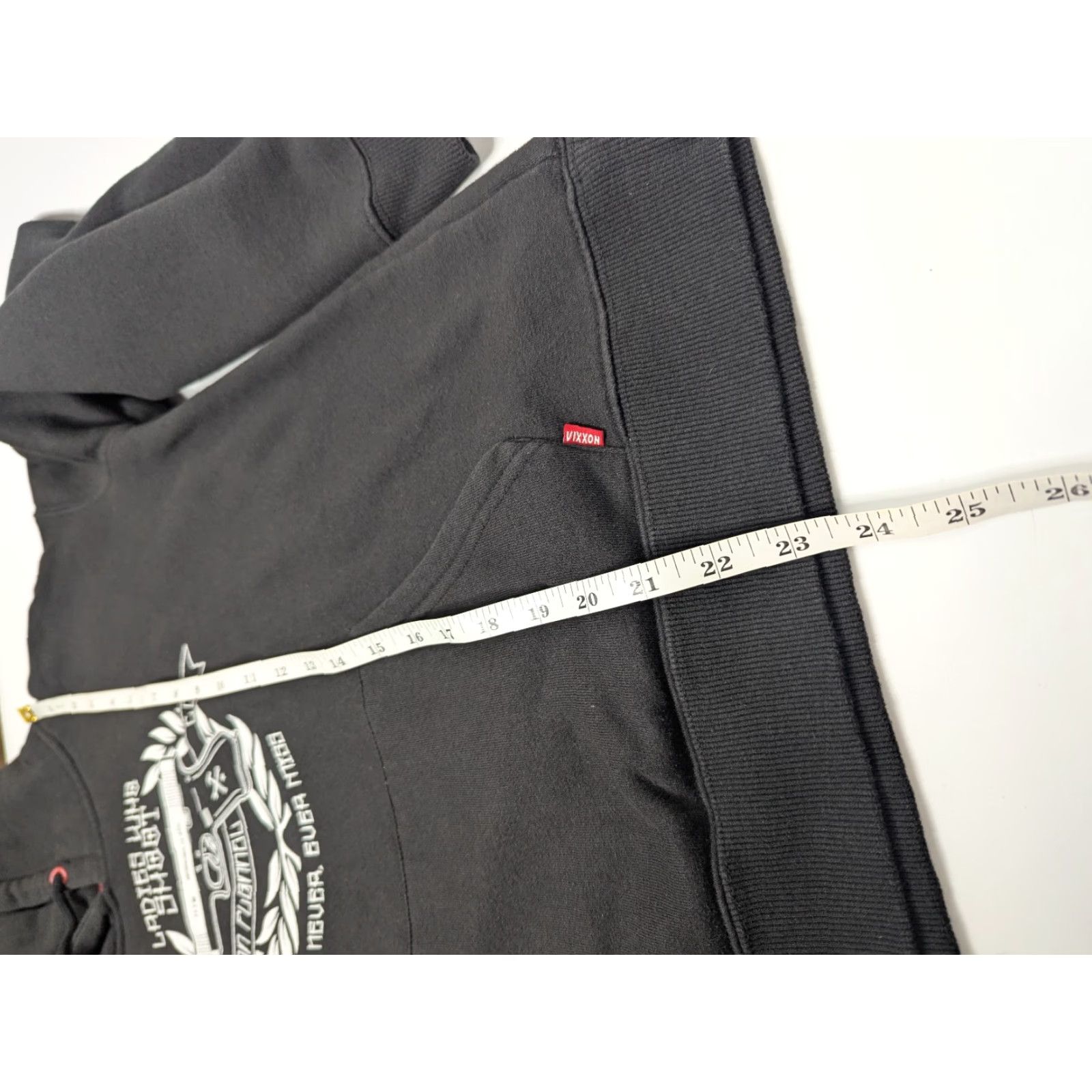 Vintage VINTAGE Vixxon Hoodie Sweatshirt Women’s Black Size Medium Y2K Logo Pullover Hooded Casual Activewear Womens Cold Weather 90s/Biker Theme Size M / US 6-8 / IT 42-44 - 5 Thumbnail