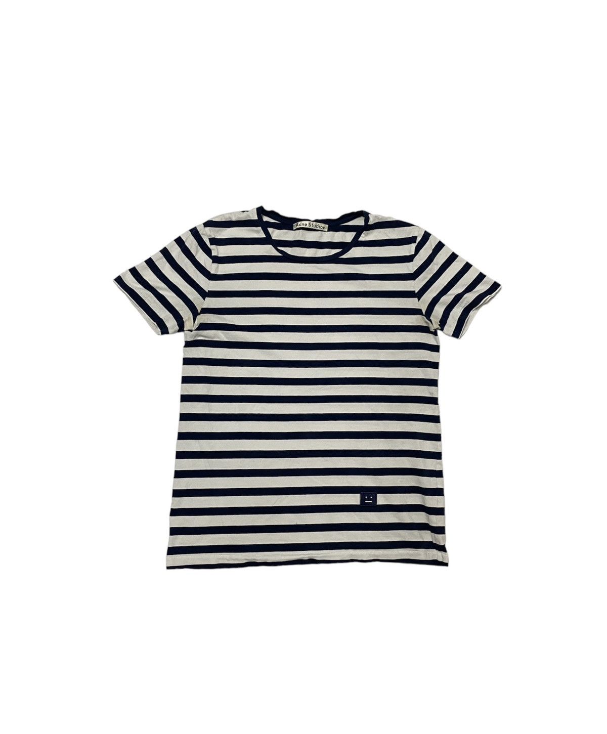 Acne Studios Crazy Streetwear Luxury Acne Studios Striped Face Tee XXS Size US XXS / EU 40 - 1 Thumbnail