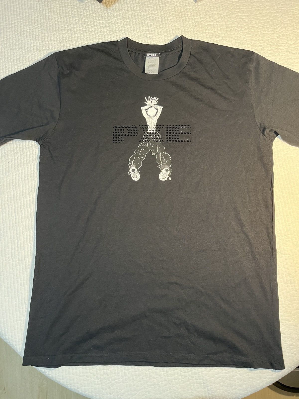Drain Gang Ecco2k PXE Black Rhinestone Tee Size US XL / EU 56 / 4 - 1 Thumbnail