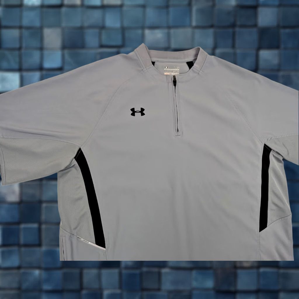 Under Armour Under Armour All Season Gear Loose 1/4 Zip Pullover Jersey Shirt Men L Gray Split-Tailored for Activewear Size US L / EU 52-54 / 3 - 1 Thumbnail