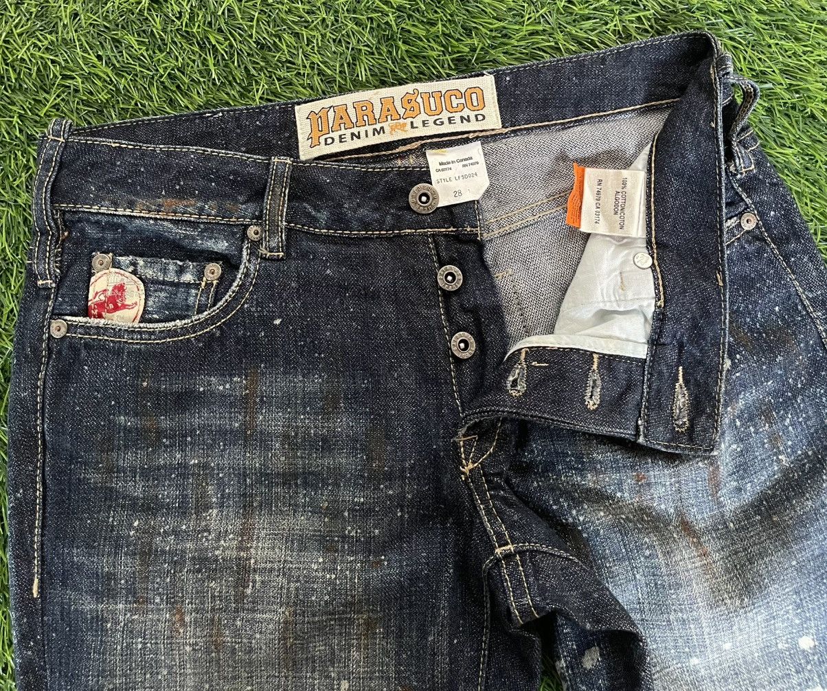 Parasuco Vintage🔥PARASUCO🔥Bootcut Rusty Blue Paint Denim Punk Size US 31 - 13 Thumbnail