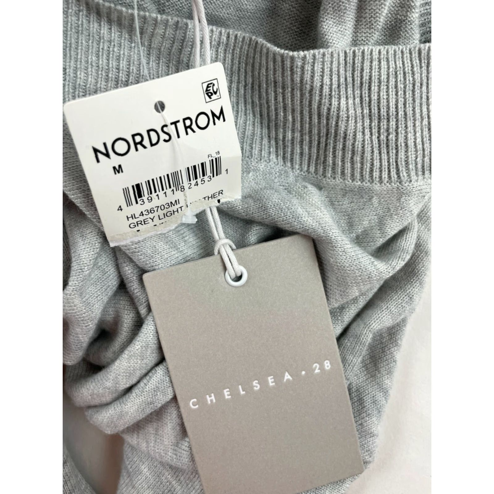 Vintage Chelsea28 Sweater Women Gray Long Sleeve Pullover V-Neck Rib Edge NWT Size M Size M / US 6-8 / IT 42-44 - 7 Thumbnail