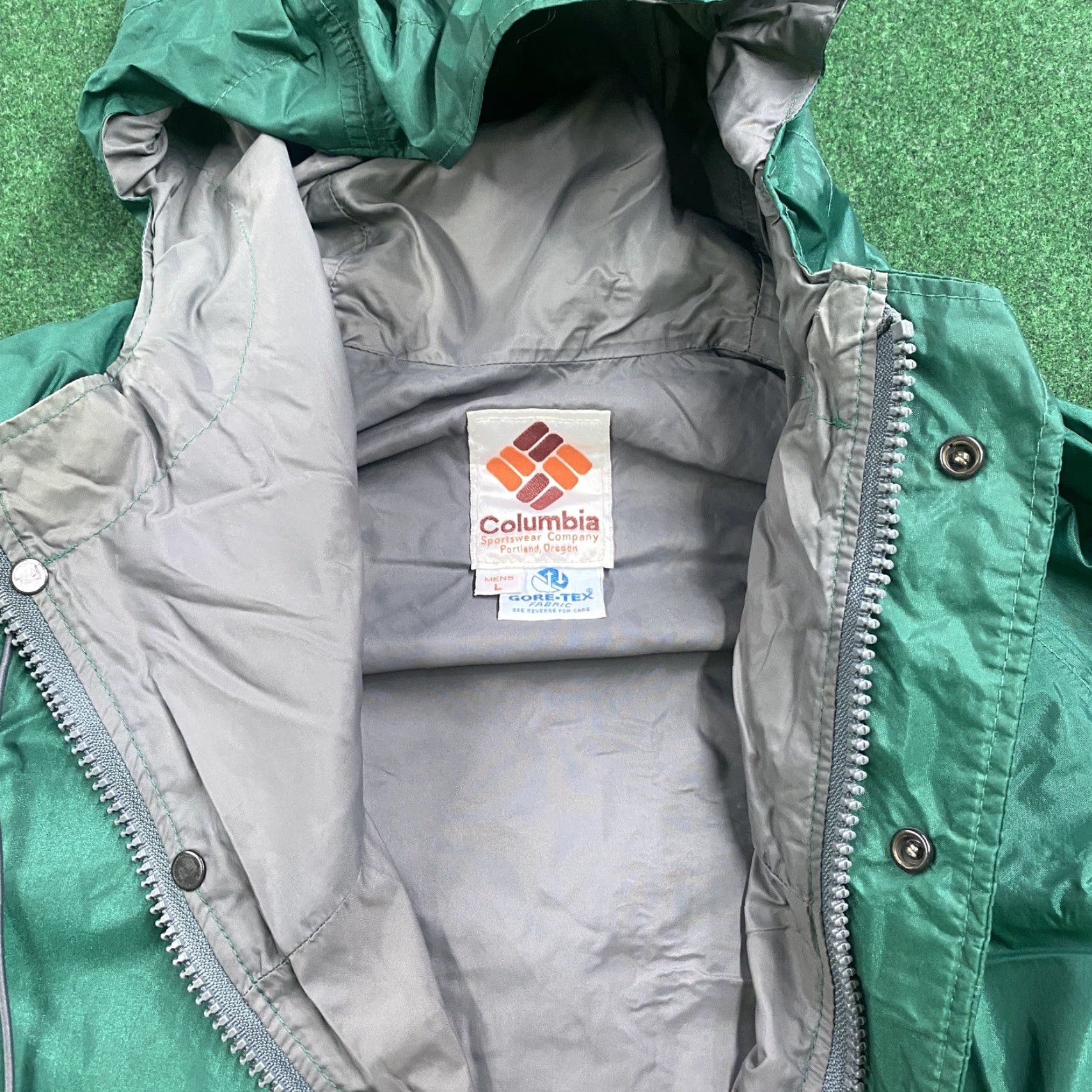 Vintage VINTAGE Columbia Jacket Mens L Green 80S GoreTex Hooded Parka Full Zip Coat Shirts? Size US L / EU 52-54 / 3 - 5 Thumbnail