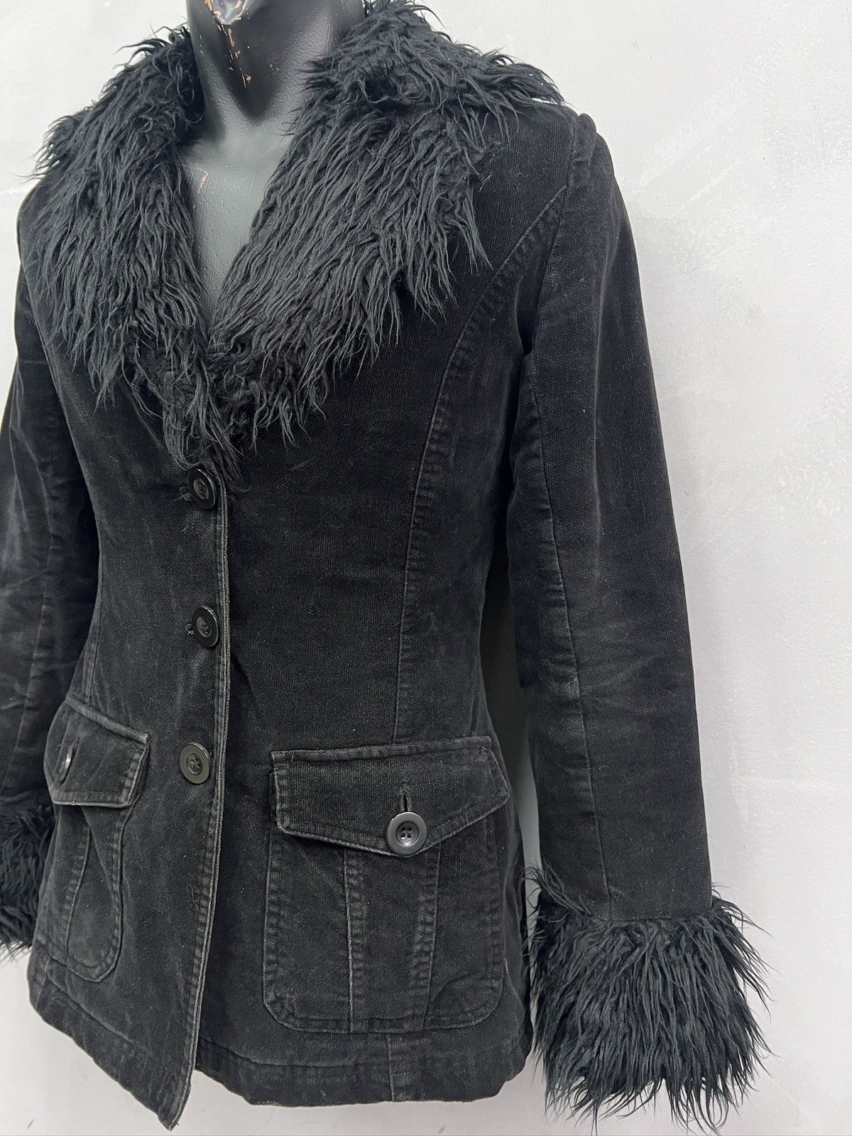 If Six Was Nine Canvas bomber jacket gothic fur collar opium if six was nine Size US S / EU 44-46 / 1 - 3 Thumbnail