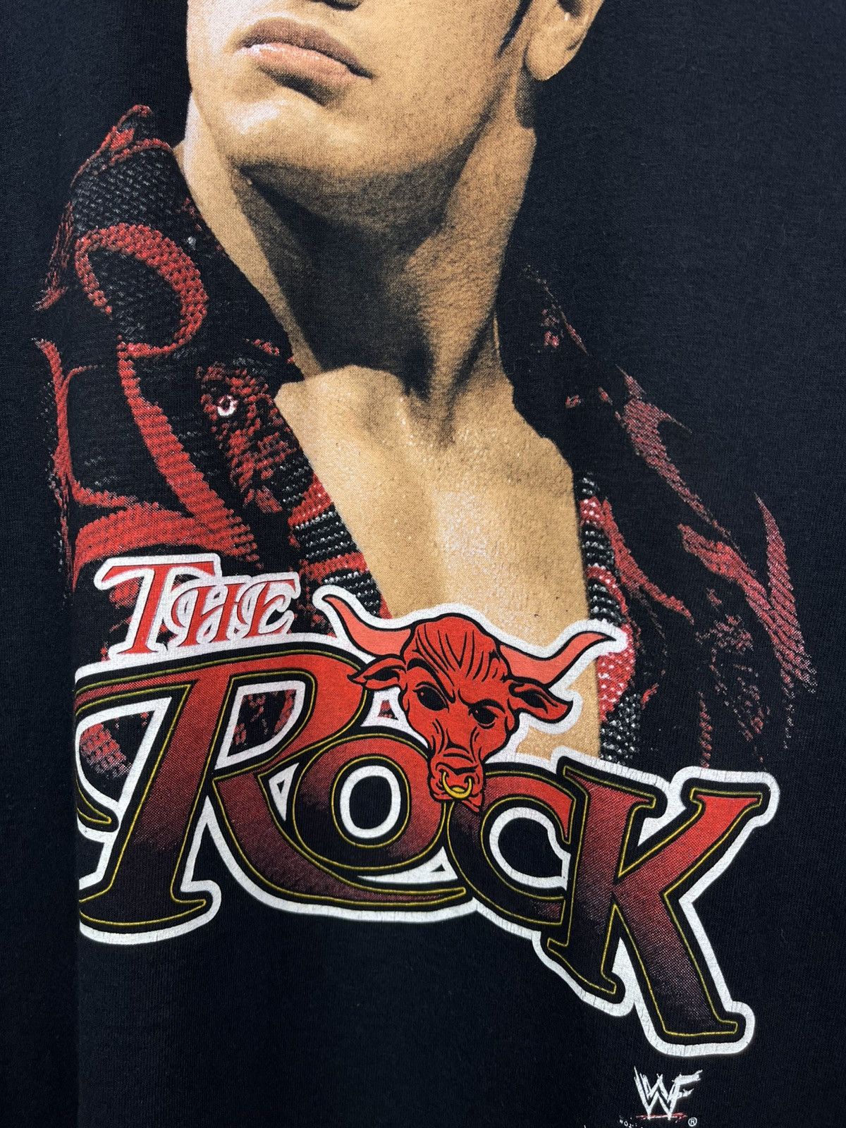 WWE Vintage 2001 The Rock Dwayne Johnson WWE WWF Wrestling Shirt Size US XL / EU 56 / 4 - 4 Thumbnail