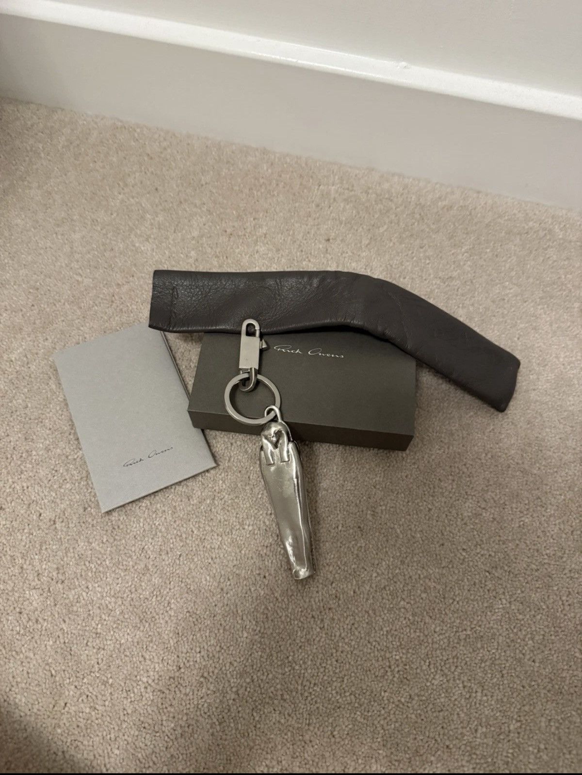 Rick Owens Rick Owens Strobe Black Leather Snap Choker Collar FW22