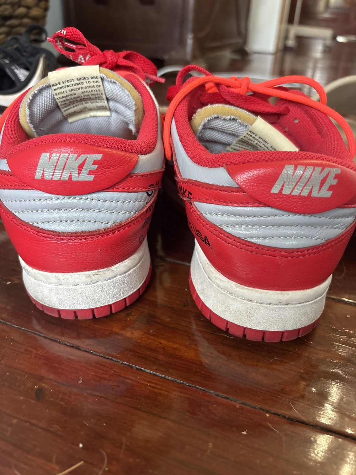 Nike × Off-White OFF-WHITE X DUNK LOW 'UNIVERSITY RED' Size US 7 / EU 40 - 7 Thumbnail