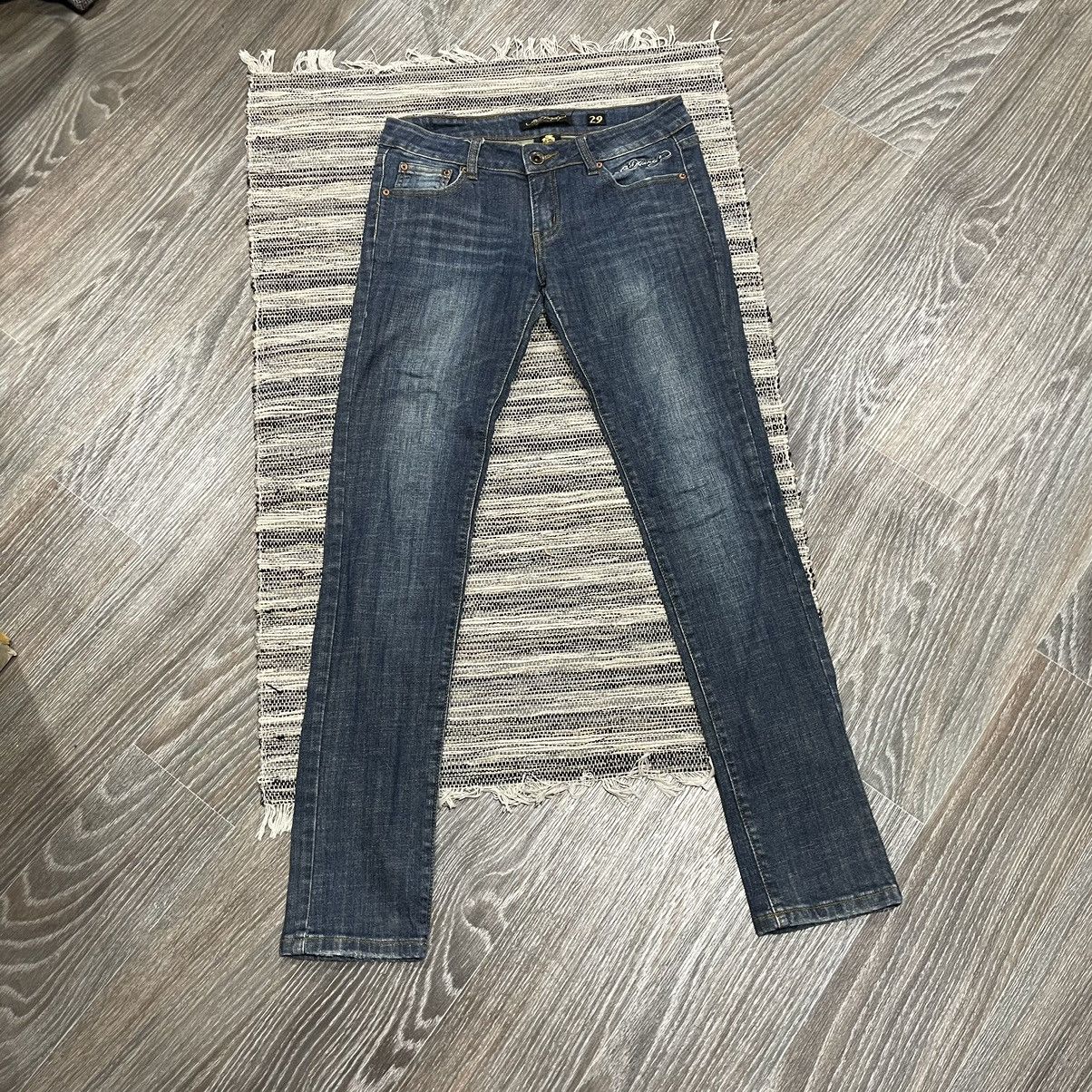 Ed Hardy Ed Hardy y2k jeans denim pants tattoo trousers joggers punk Size US 29 - 2 Thumbnail