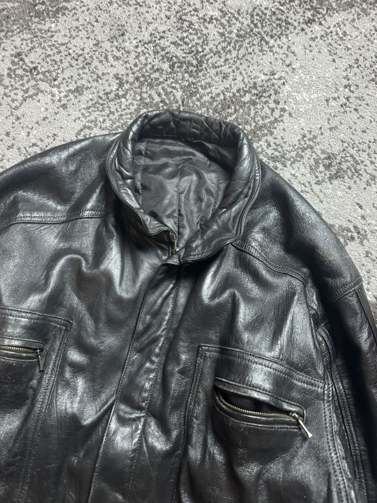 Japanese Brand × Vintage Vintage Y2K Leather Carti Style Opium Aviator Bomber Jacket Size US XL / EU 56 / 4 - 3 Thumbnail