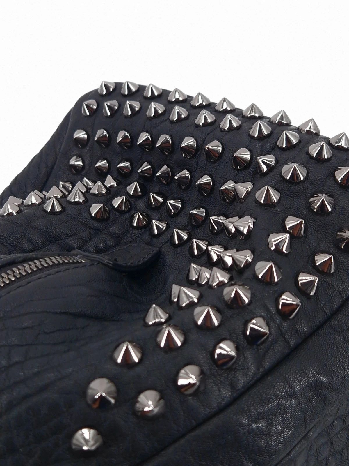 MCM MCM Keana Spike Studded Black Leather Satche Size ONE SIZE - 2 Thumbnail