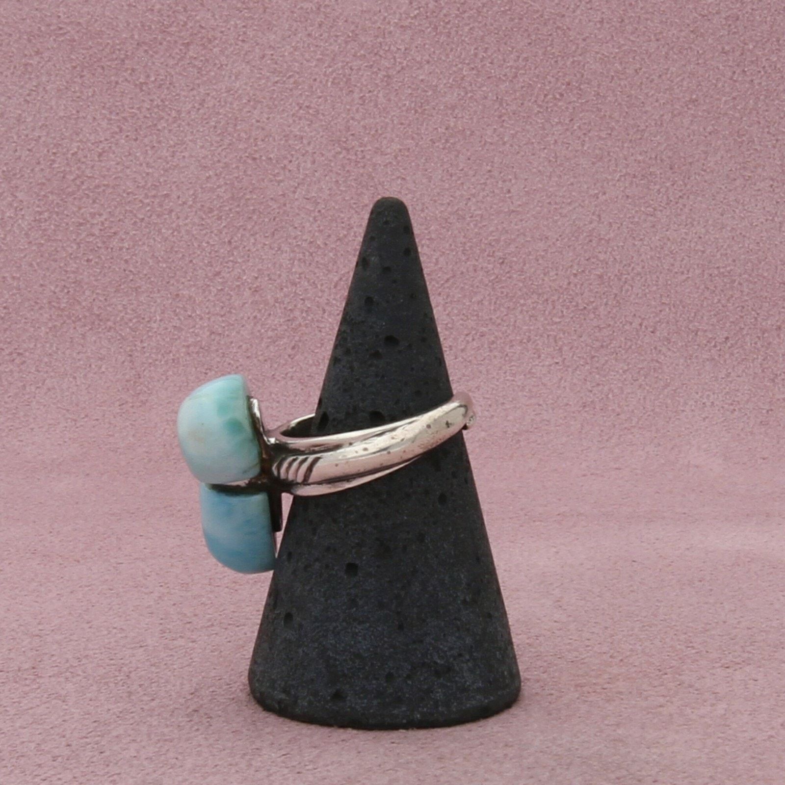 Sterling Silver sterling silver artisan crafted blue larimar ring size 6 Size ONE SIZE - 4 Thumbnail