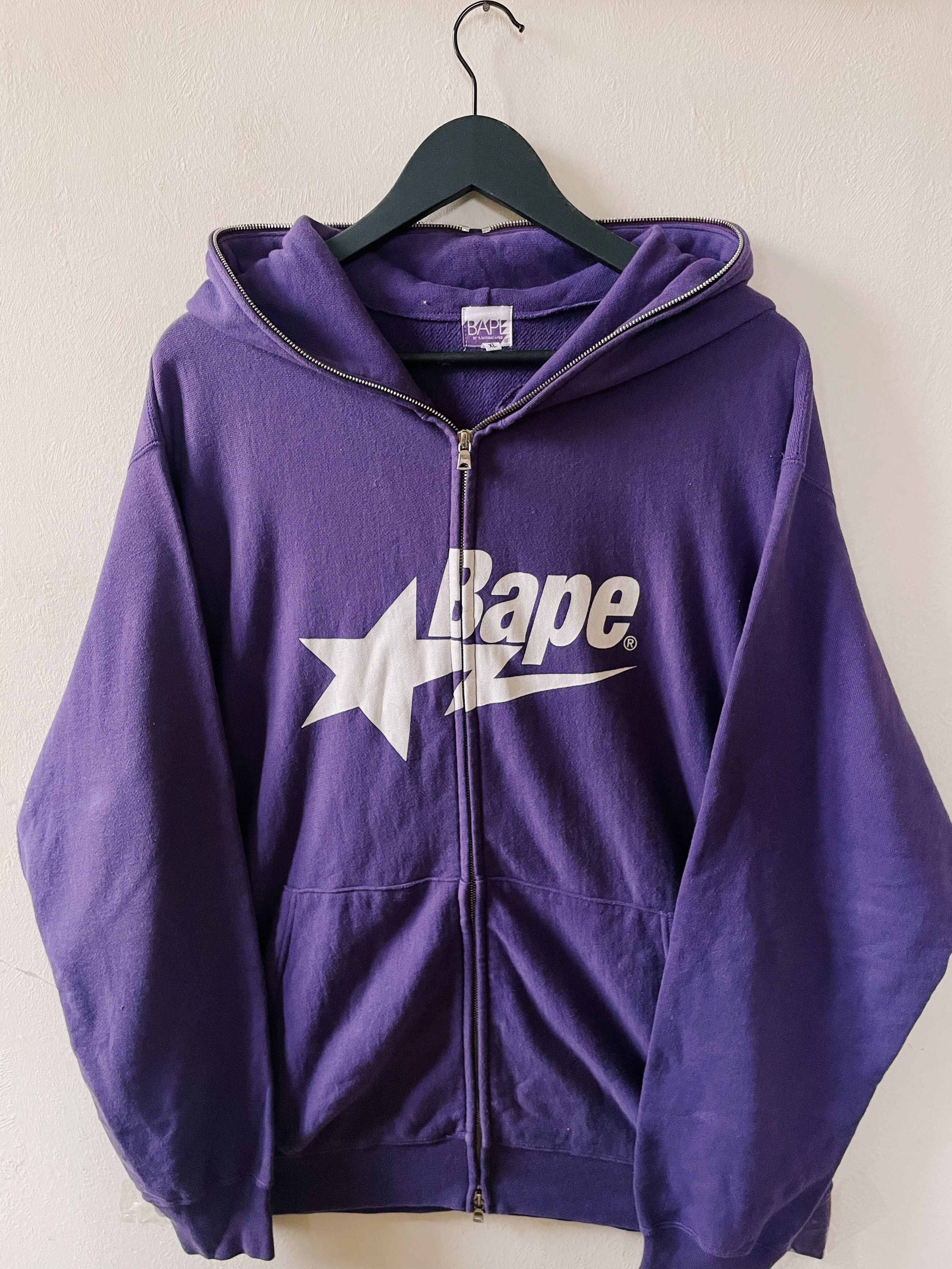 00’sジップフーディ A・BATHING APE Y2K BAPEstar Y2K BAPE Relaxed STA Pattern Full Zip Hooded Sweatshirt Gray | eBay