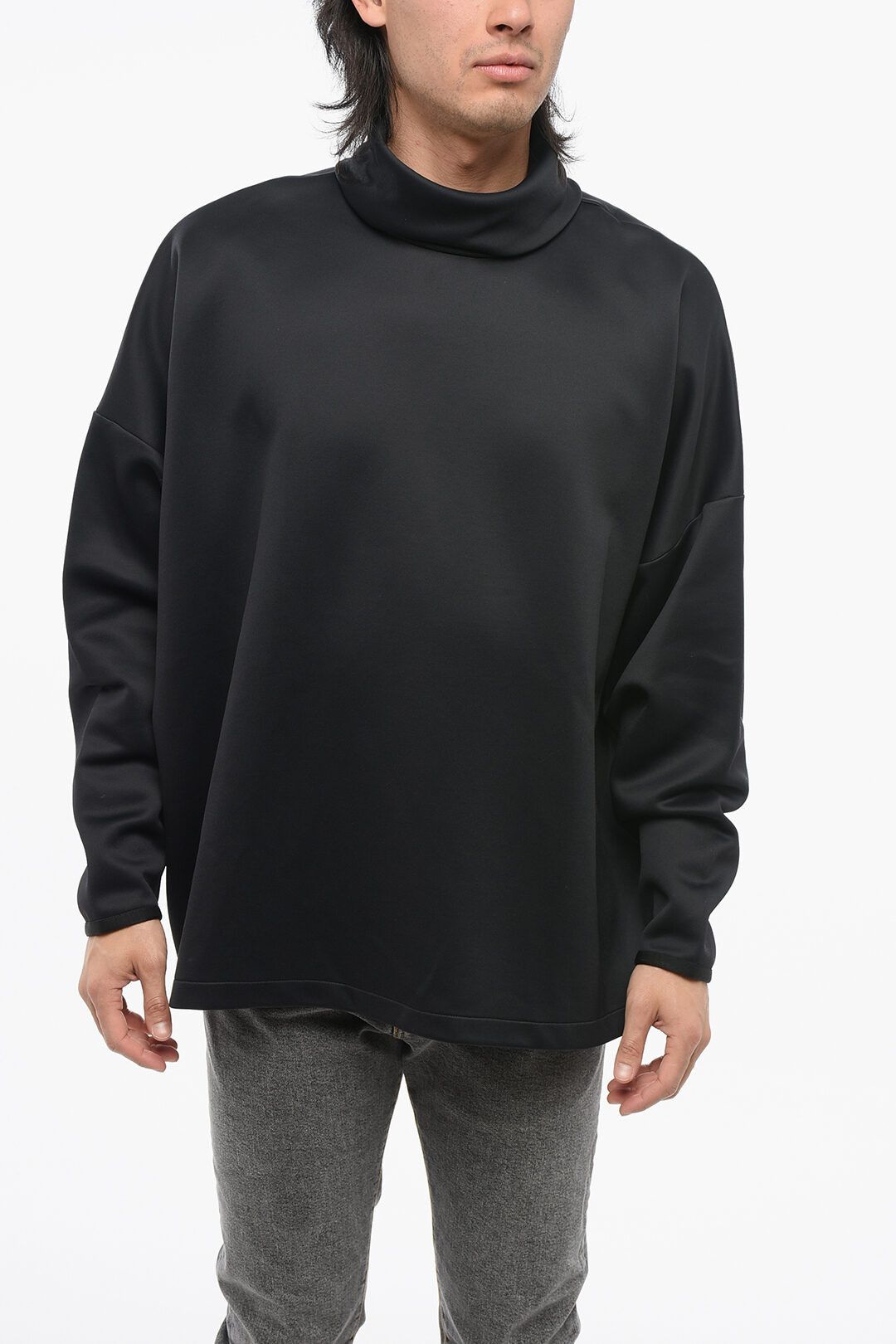 Fear of God og1mm0825 Turtleneck Tech Fabric Sweater In Black Size US M / EU 48-50 / 2 - 1 Thumbnail