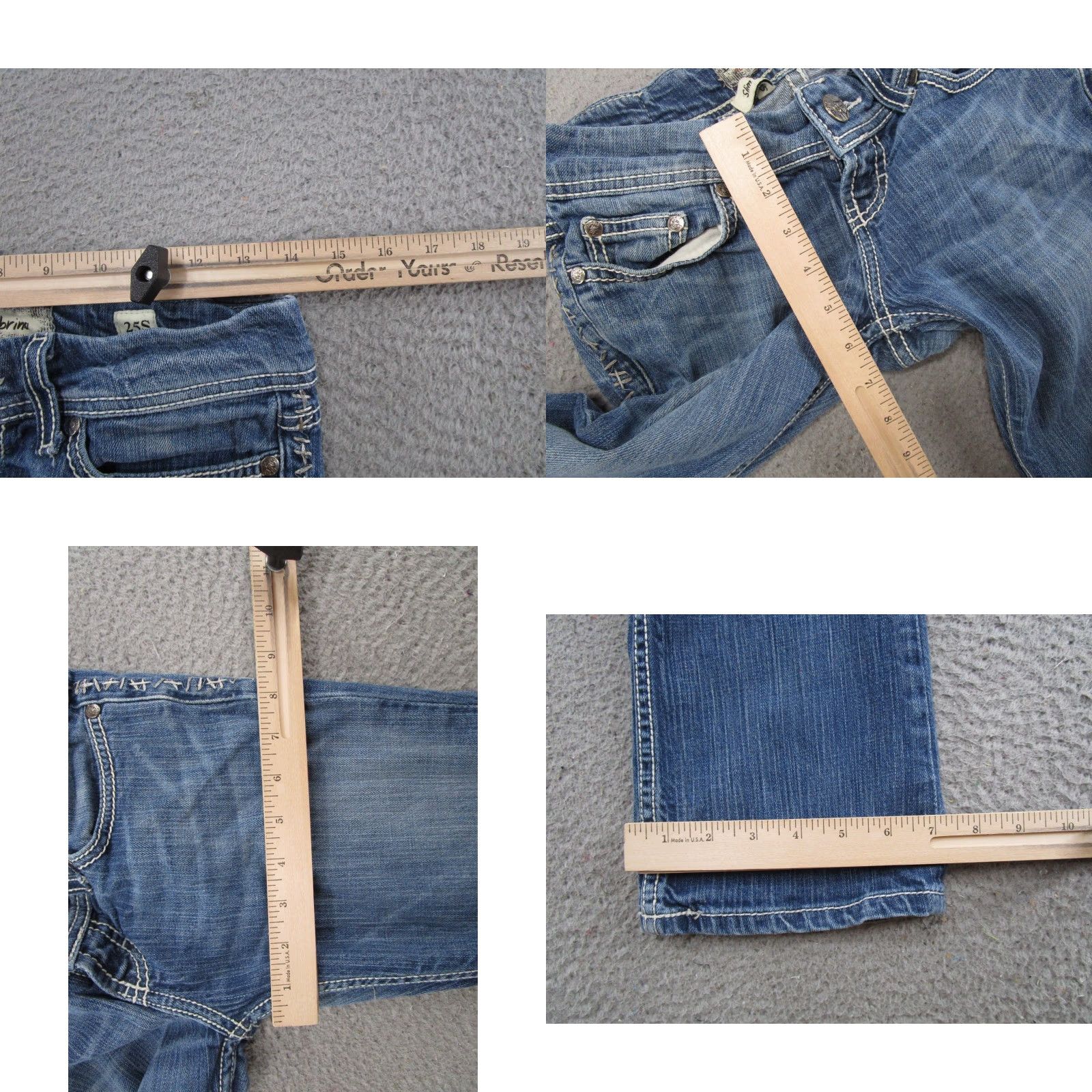 Vintage BKE Buckle Jeans Slim Bootcut 25 Regular Blue Denim Stretch 5-Pocket Women Size 25 X 29.5 Y2K Readable Size 42" / US 20 - 8 Thumbnail