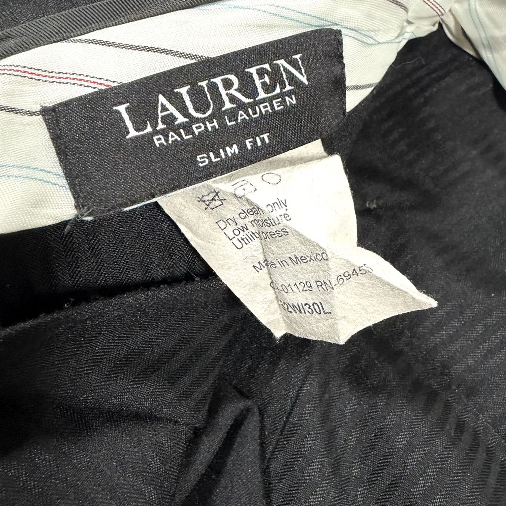 Ralph Lauren Lauren Ralph Lauren Slim Fit Trouser Pants Men's 32Wx30L Gray Wool Flat Front Button Zipper Pockets Slim Fit 80s 90s Cities USA Modern Mens Size US 32 / EU 48 - 6 Thumbnail