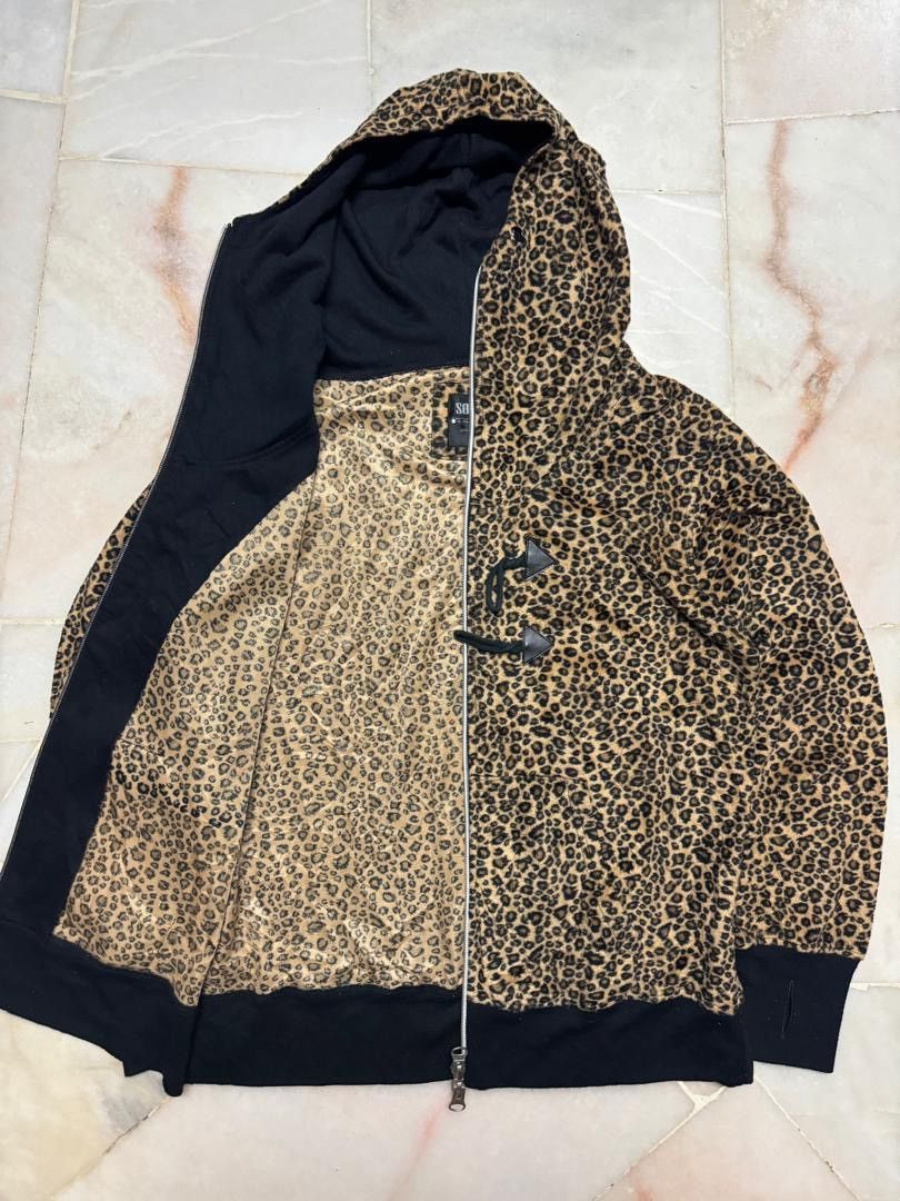If Six Was Nine 💥Leopard💥Insane 90s Style Soves Leopard Toggle Fully Hoodie Size US L / EU 52-54 / 3 - 9 Thumbnail