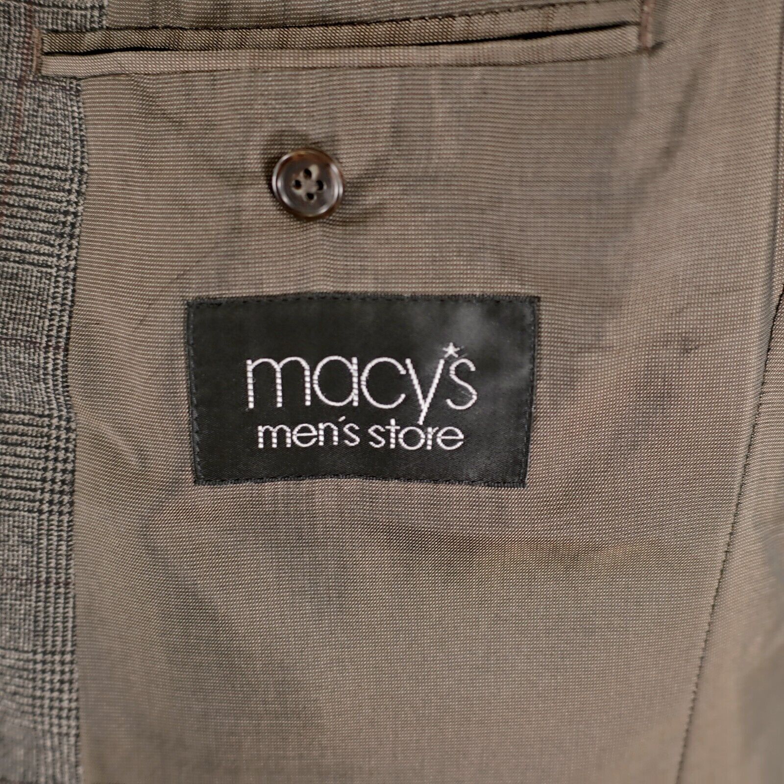 Michael Kors Michael Kors Wool Brown Glen Plaid Windowpane 2 Button Sport Size 40L - 11 Thumbnail