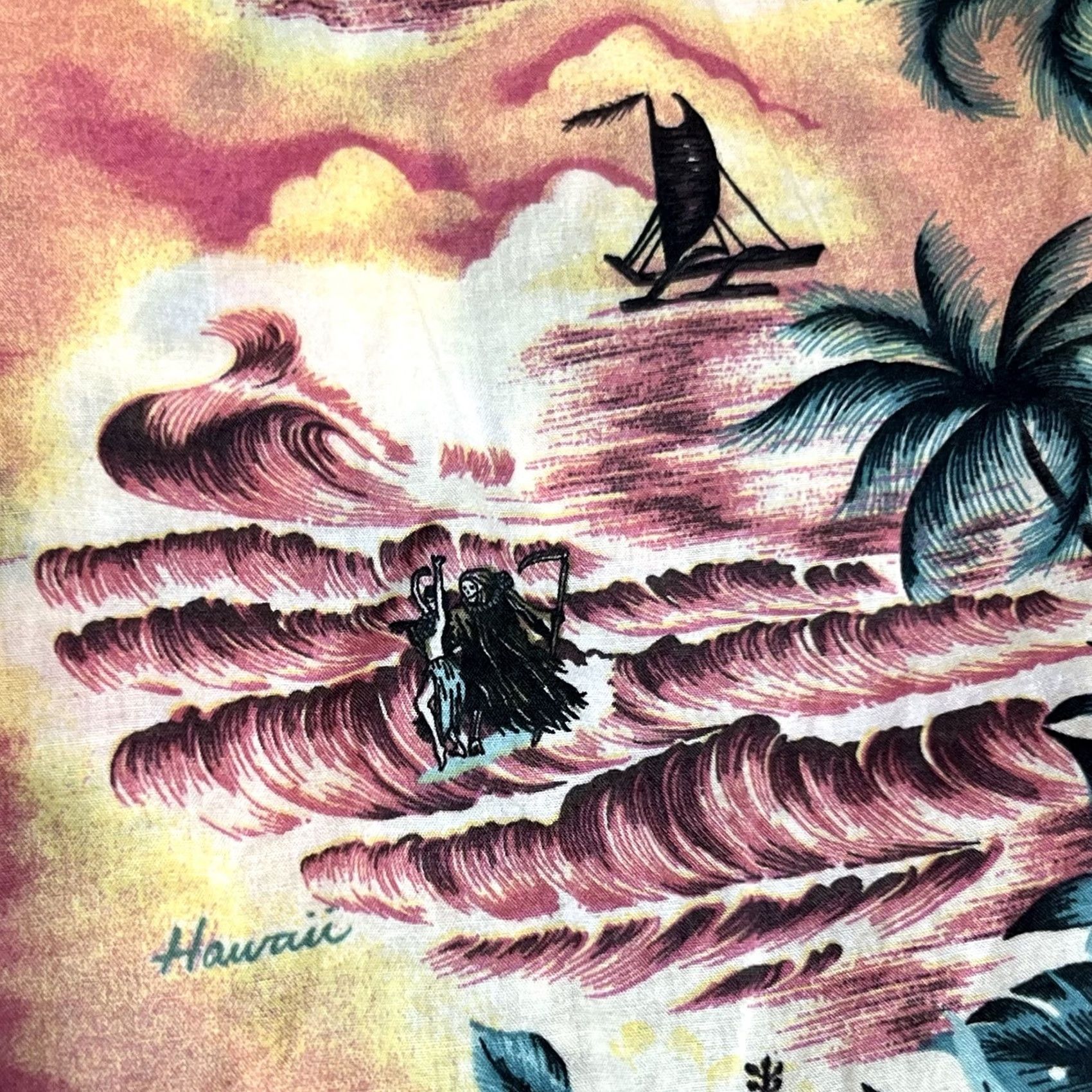 Billabong Billabong Mens Button-Up Shirt Short Sleeve Hawaii Surf Print NWT Multicolor Cotton Blend Graphic Print Regular Fit Size US L / EU 52-54 / 3 - 8 Thumbnail