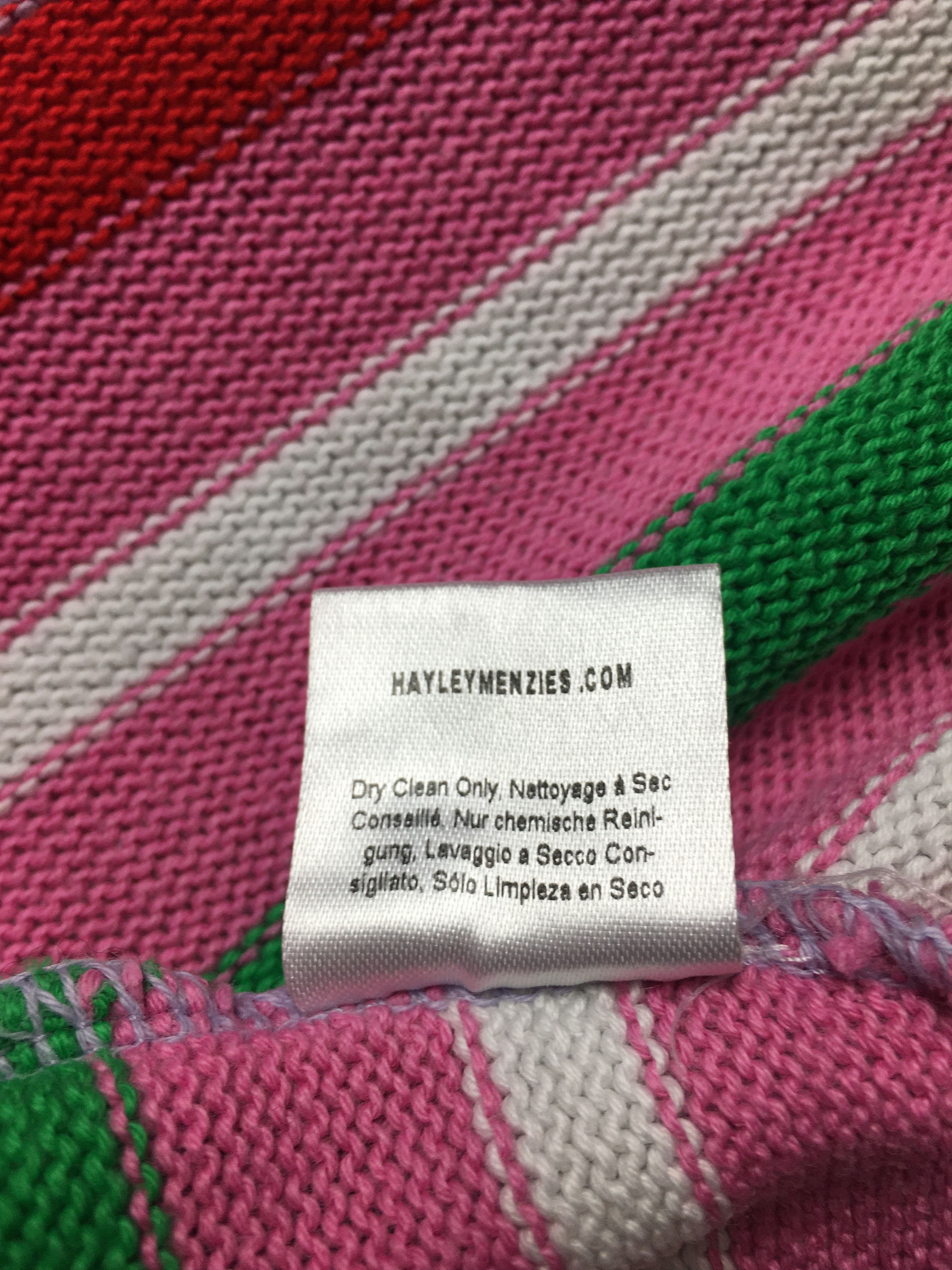 Japanese Brand Hayley Menzies Jacquard Candy Cane Long Cotton Cardigan Size M / US 6-8 / IT 42-44 - 13 Thumbnail