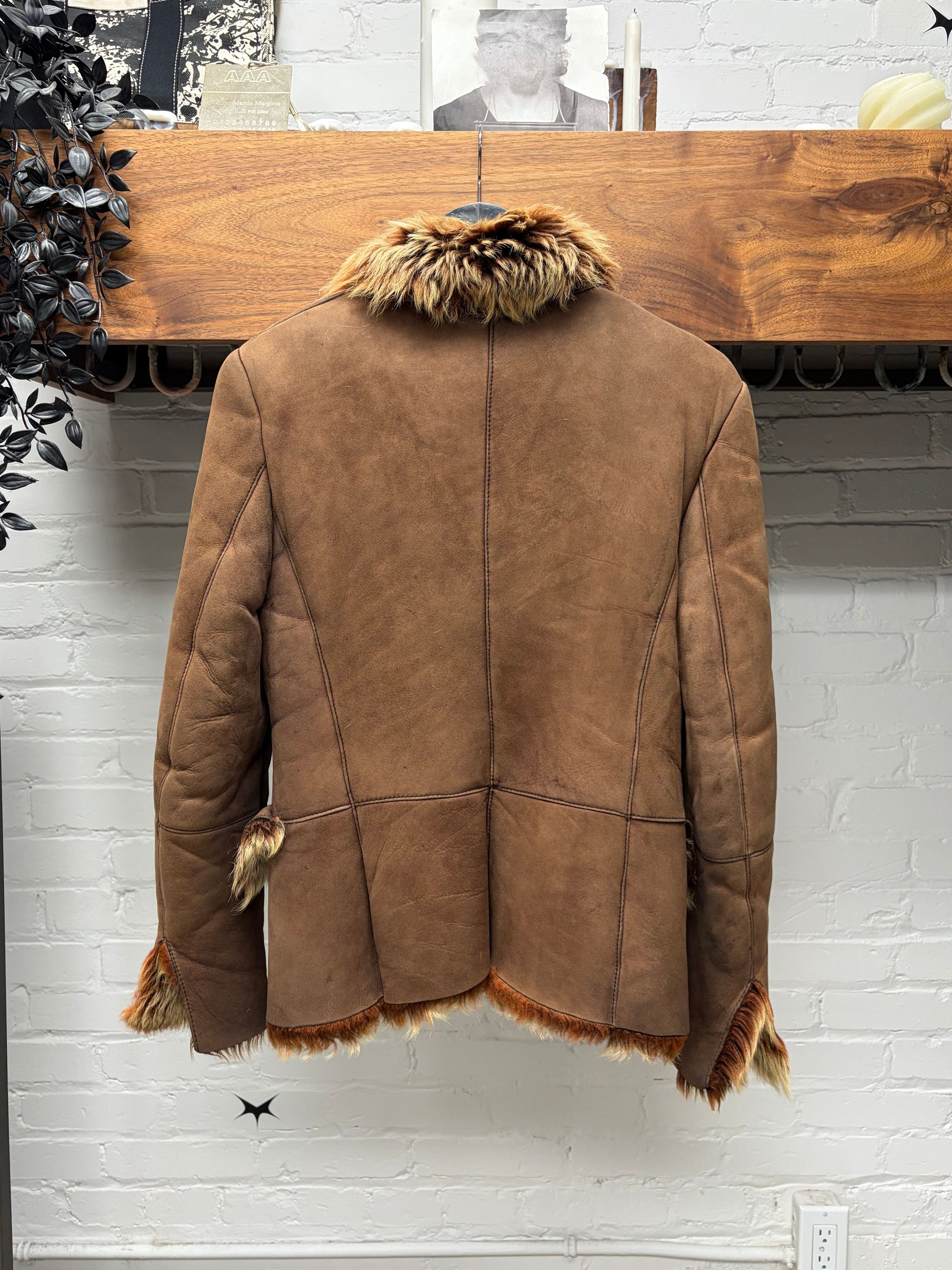 Gucci AW1998 Gucci by Tom Ford Genuine Fox Fur Gradient Orange/Brown Suede Jacket Size S / US 4 / IT 40 - 5 Thumbnail