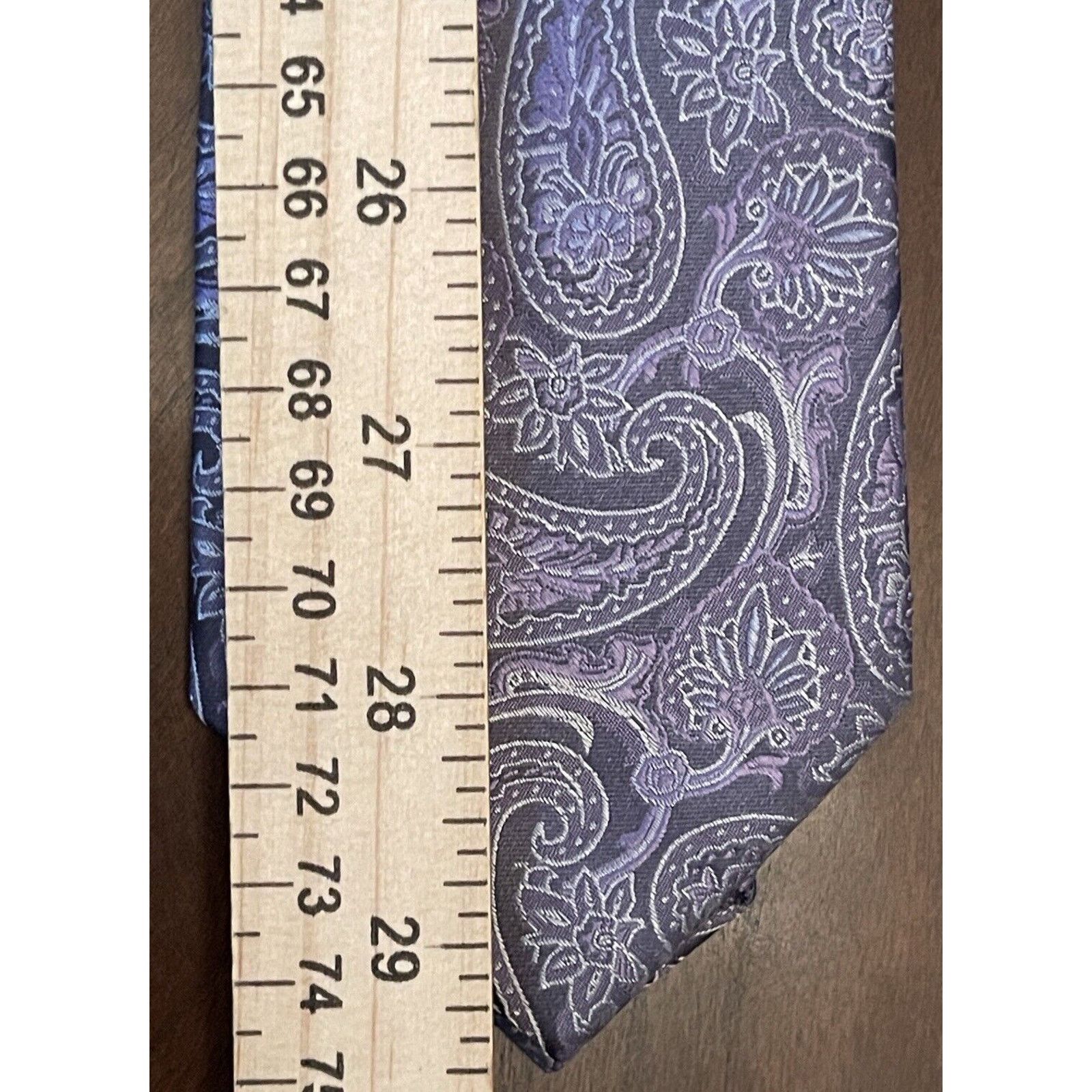 Joseph Abboud Joseph Abboud Purple Gray 100% Silk Made In China Size ONE SIZE - 5 Thumbnail