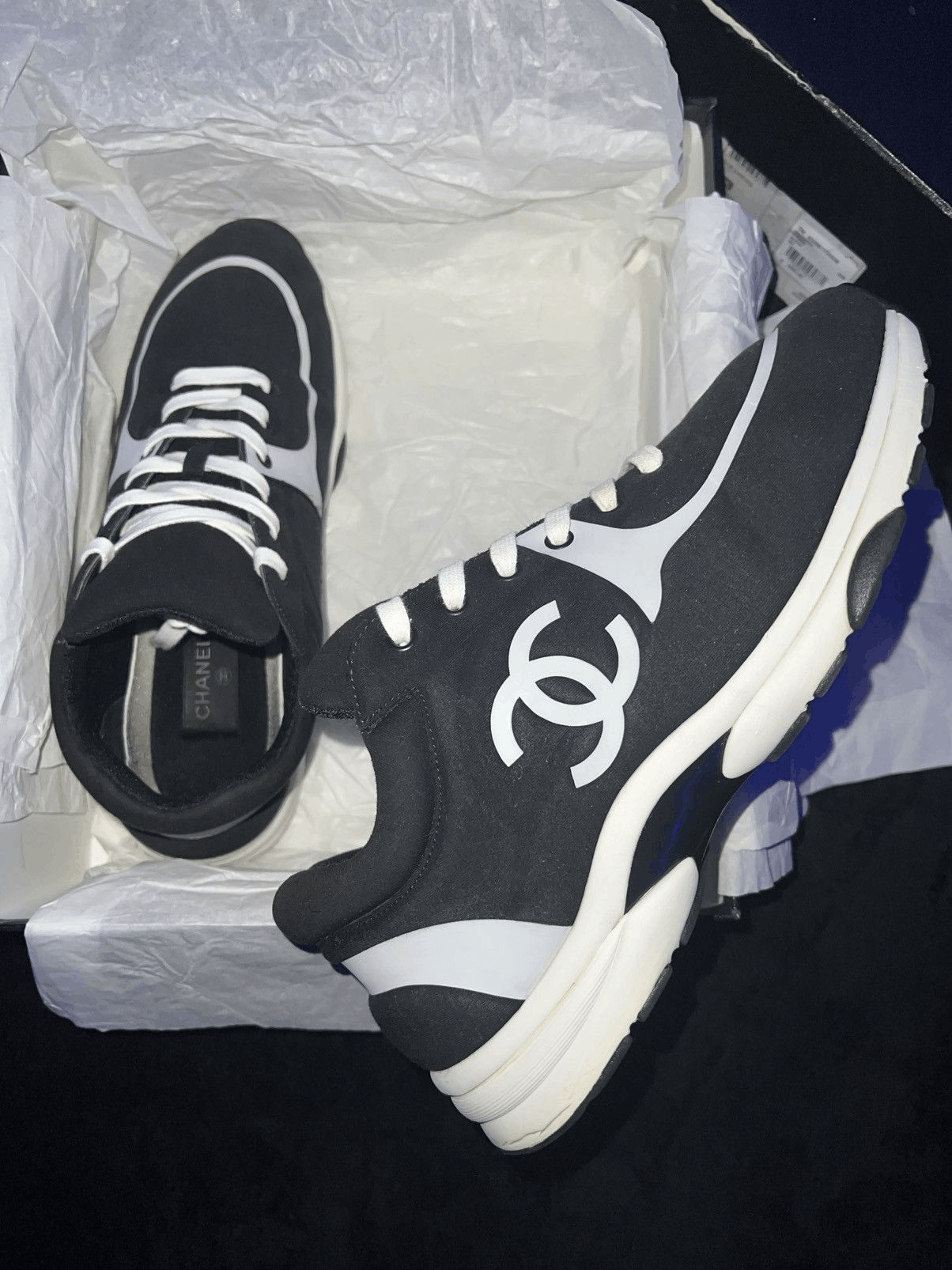 Chanel Chanel CC Trainer “BlackWhite” Size US 11 / EU 44 - 5 Thumbnail