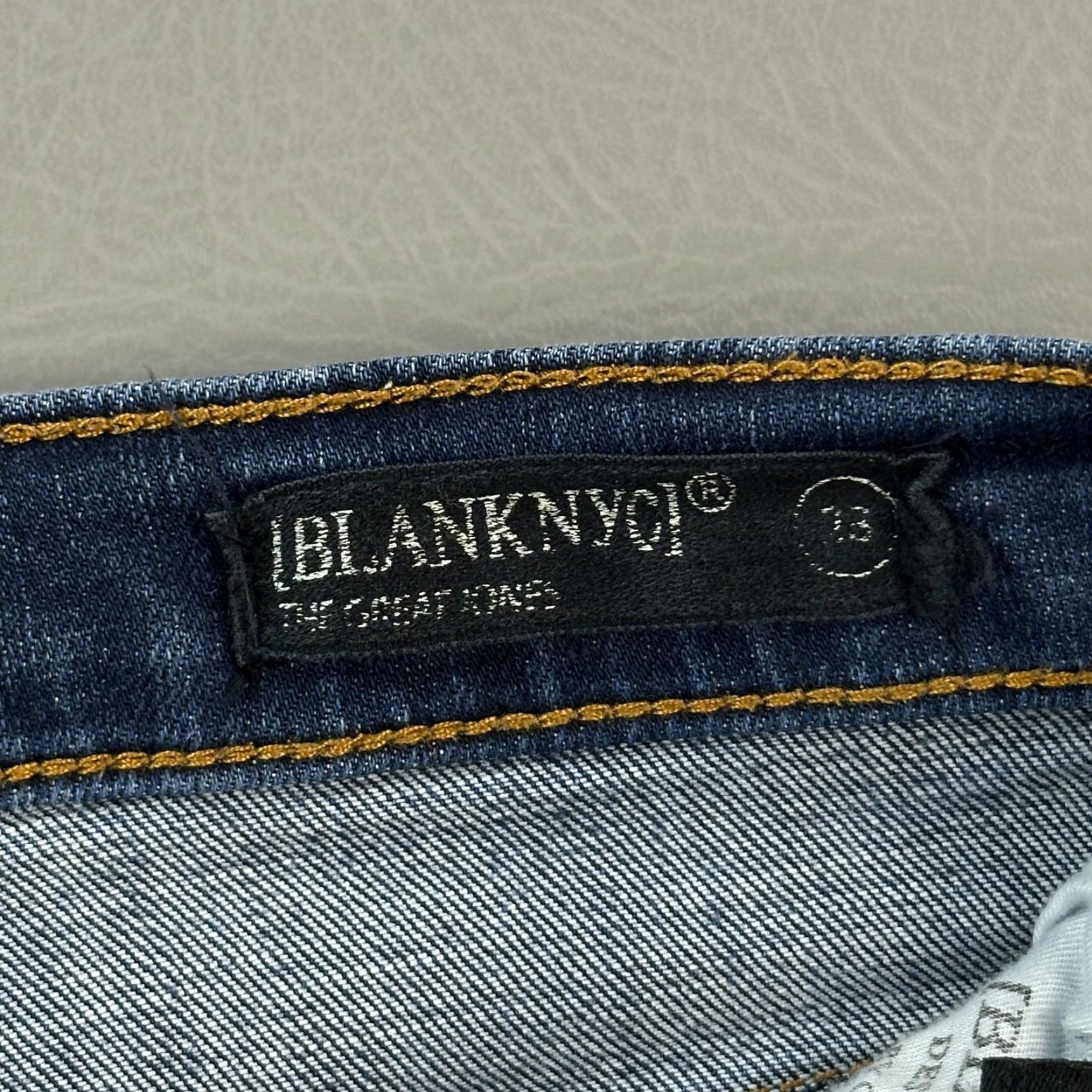 Vintage BLANKNYC Jeans Women's 28 28x29 Dark Wash The Great Jones High Riser Skinny Jeans Size 28" / US 6 / IT 42 - 6 Thumbnail