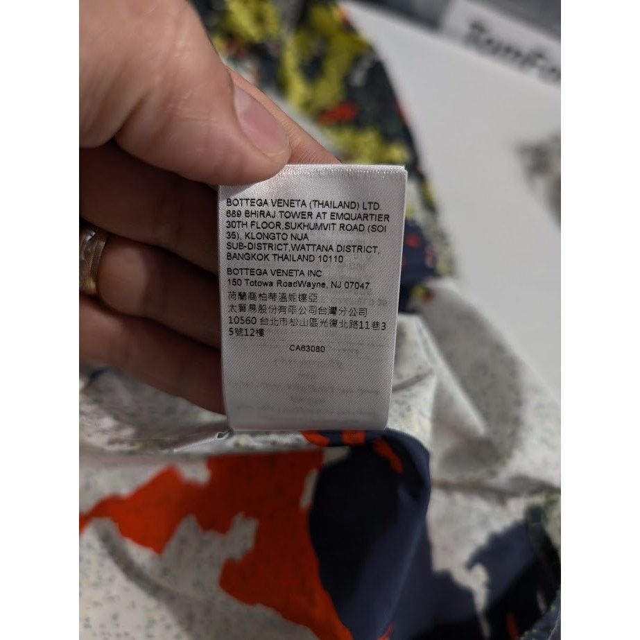 Bottega Veneta o1rshd1 Patchwork Mushrooms Shirt in Navy/Red/Yellow Size US L / EU 52-54 / 3 - 17 Thumbnail