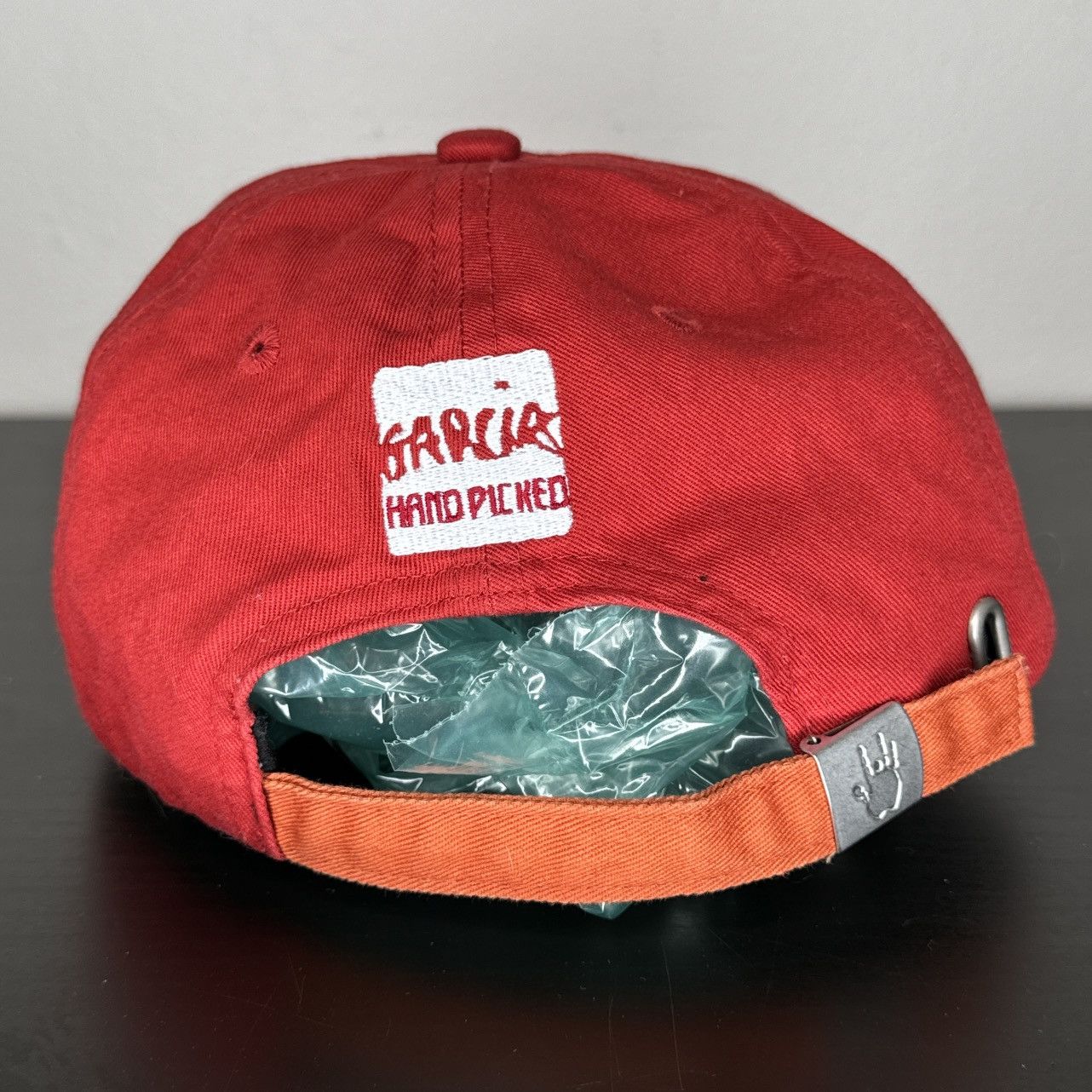 Band Tees × Grateful Dead Jerry Garcia Hand Picked Grateful Dead Orange Hat Strapback Size ONE SIZE - 3 Thumbnail