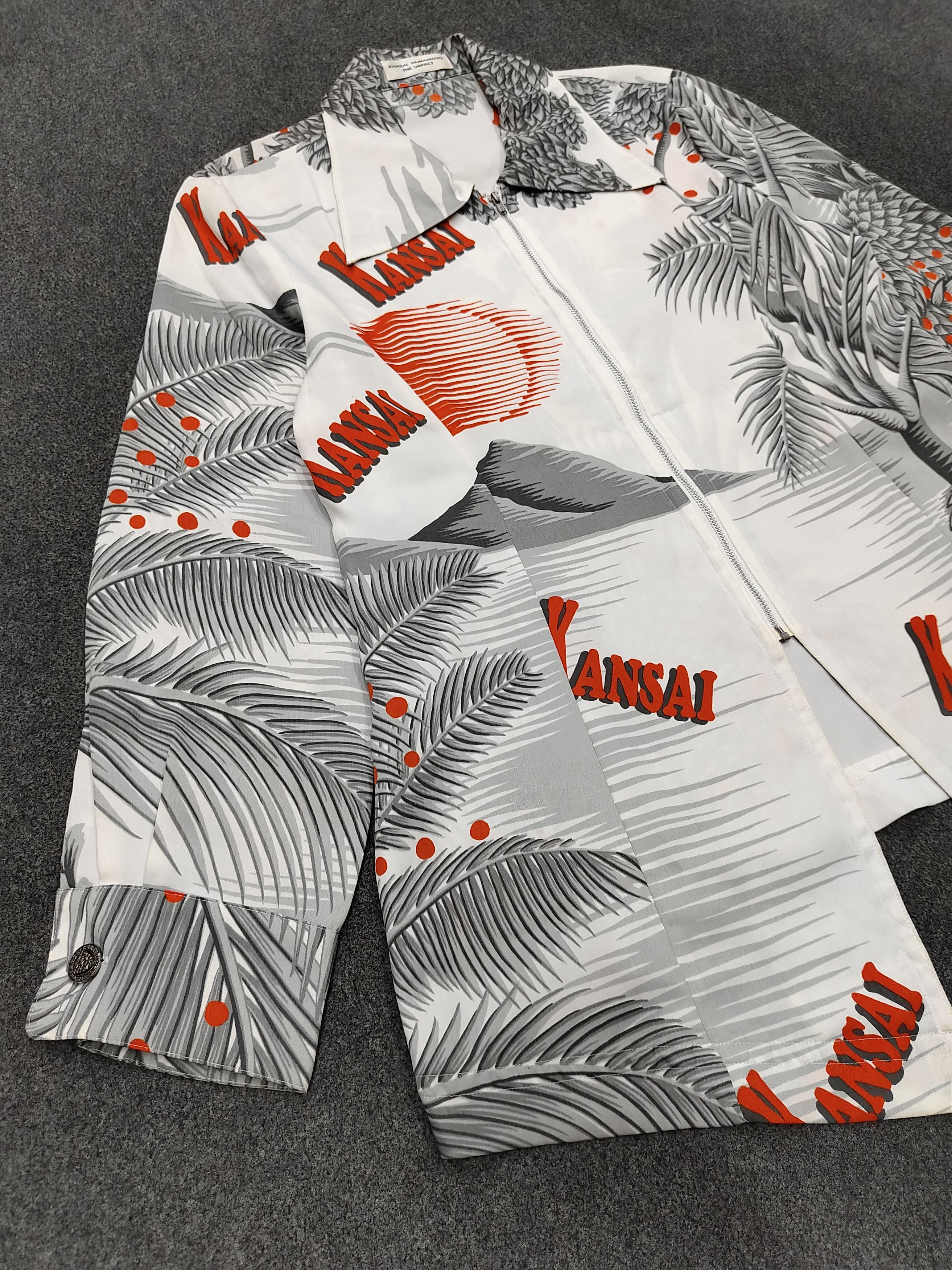 Kansai Yamamoto 90s Kansai Yamamoto- Archive Summer Sunset Art Zip Shirt Size US M / EU 48-50 / 2 - 3 Thumbnail