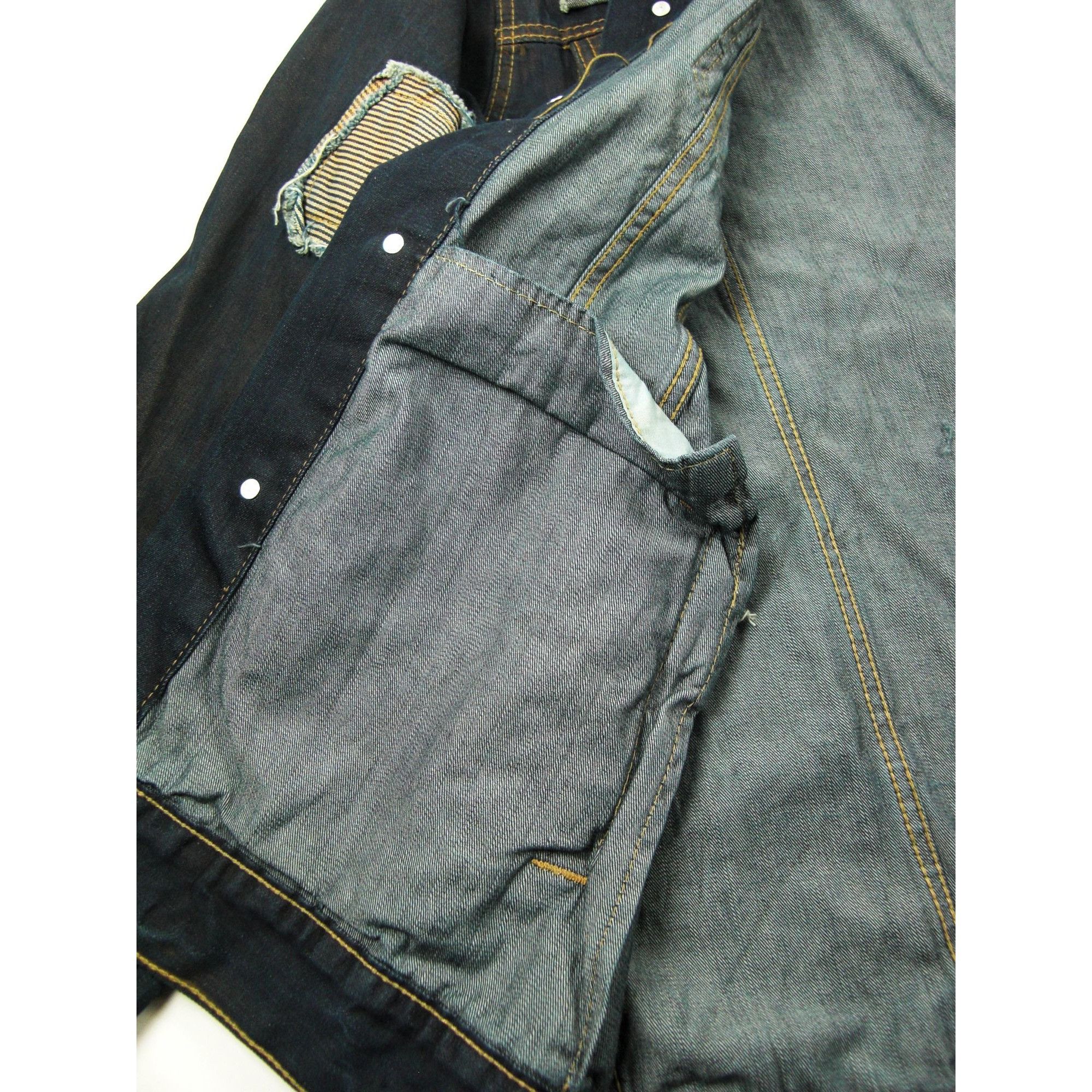 Other Vintage Classic Blue Denim Jean Jacket Distressed Size X Lar Size US XL / EU 56 / 4 - 8 Thumbnail